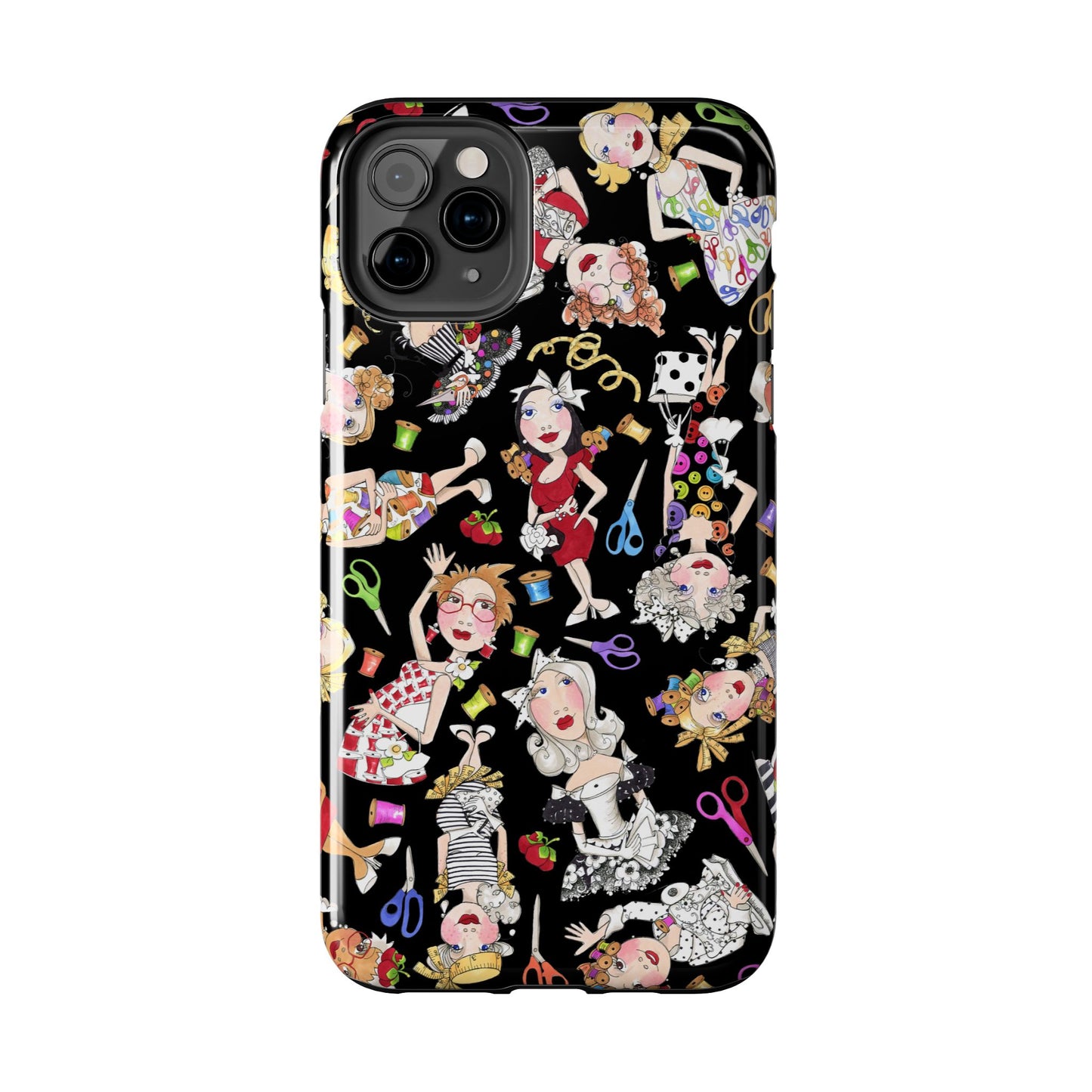 Sew Tossed Black Phone Case