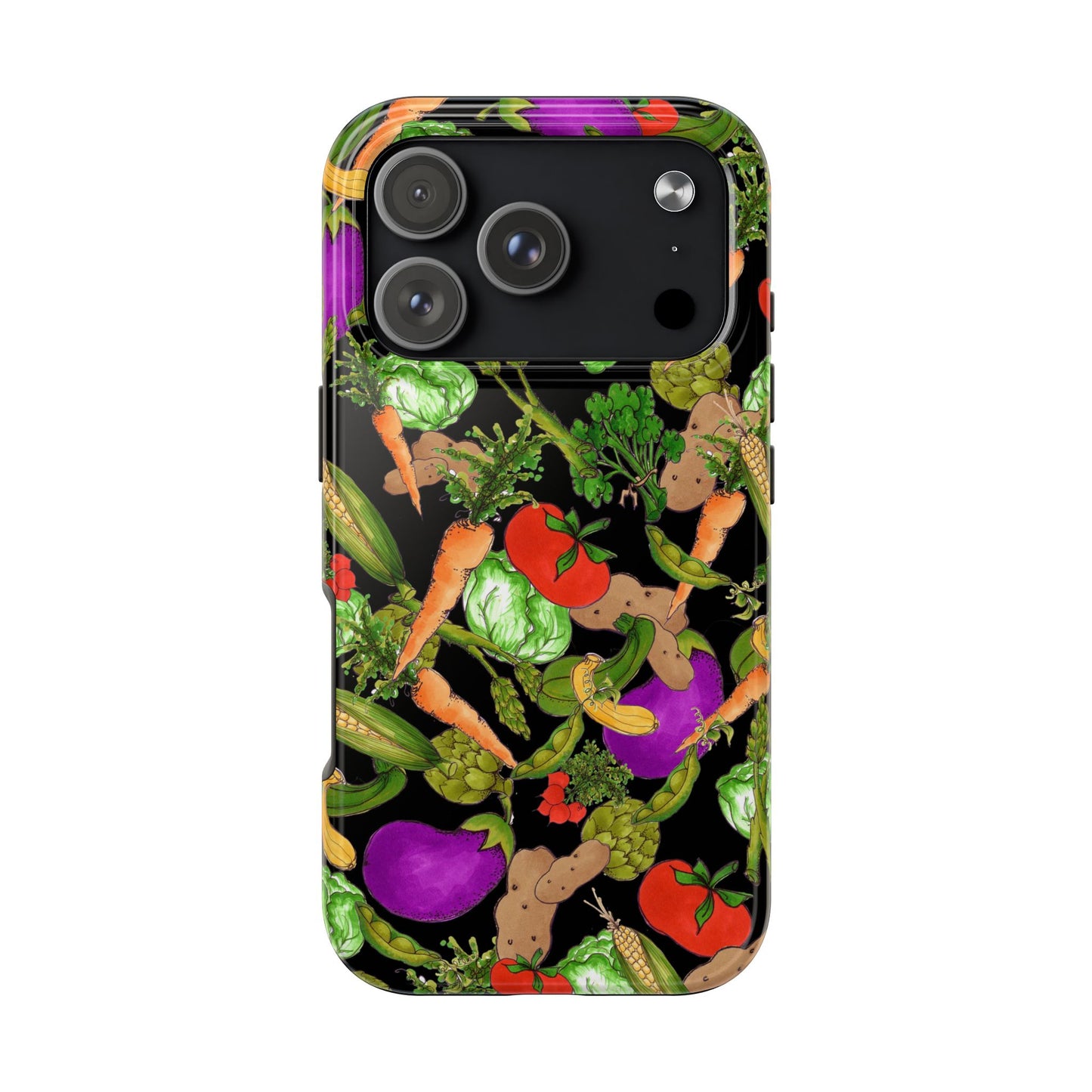 Veggie Jungle Black Phone Case