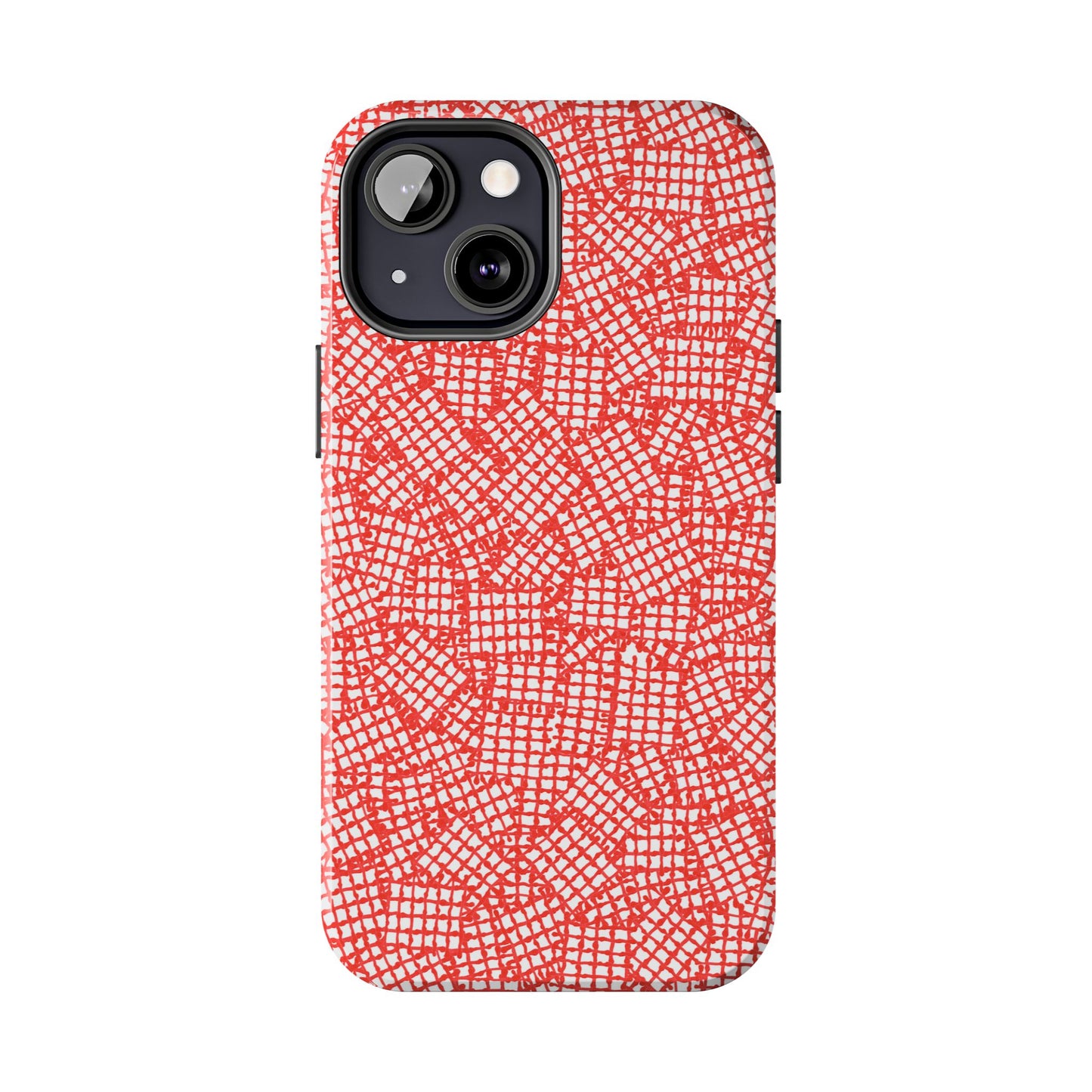 Check Patch Small Red Phone Case