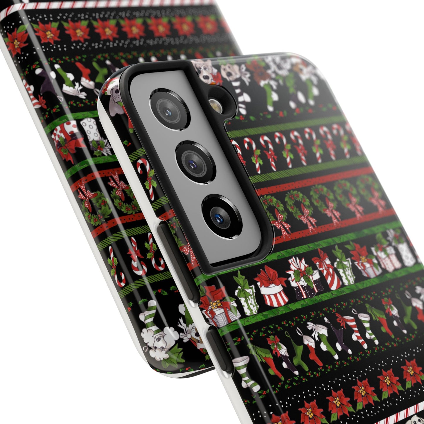 Holiday Borders Black Phone Case