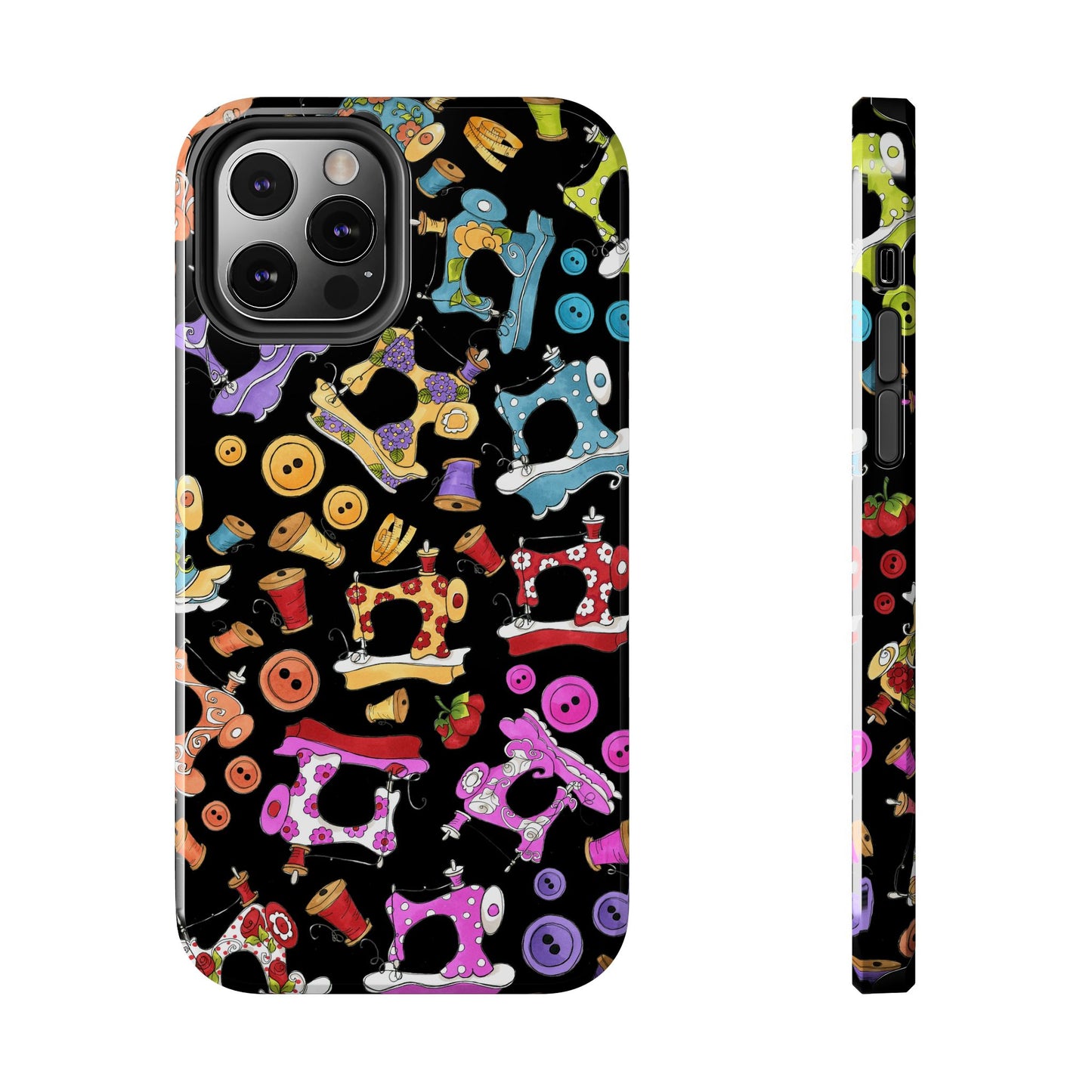 Sew Assorted Black Phone Case