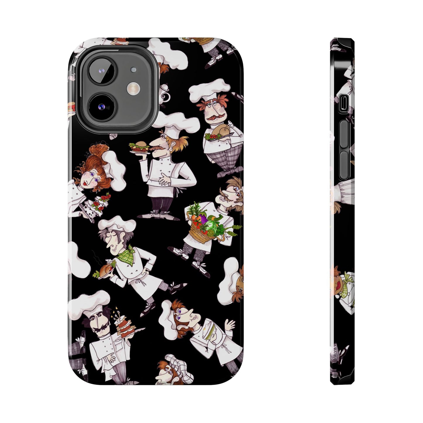 Tossed Chefs Black Phone Case