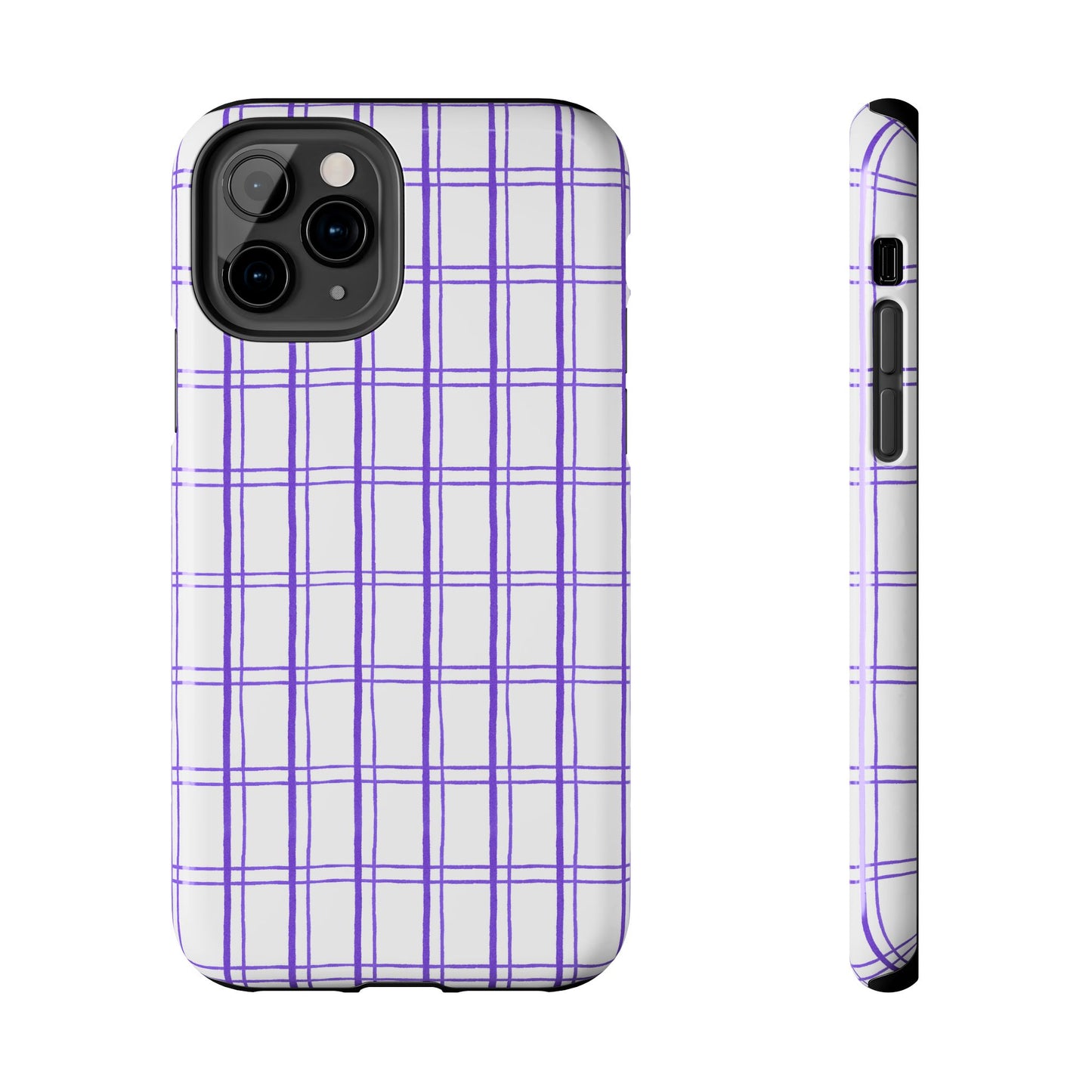 Little Plaid White / Blue Phone Case
