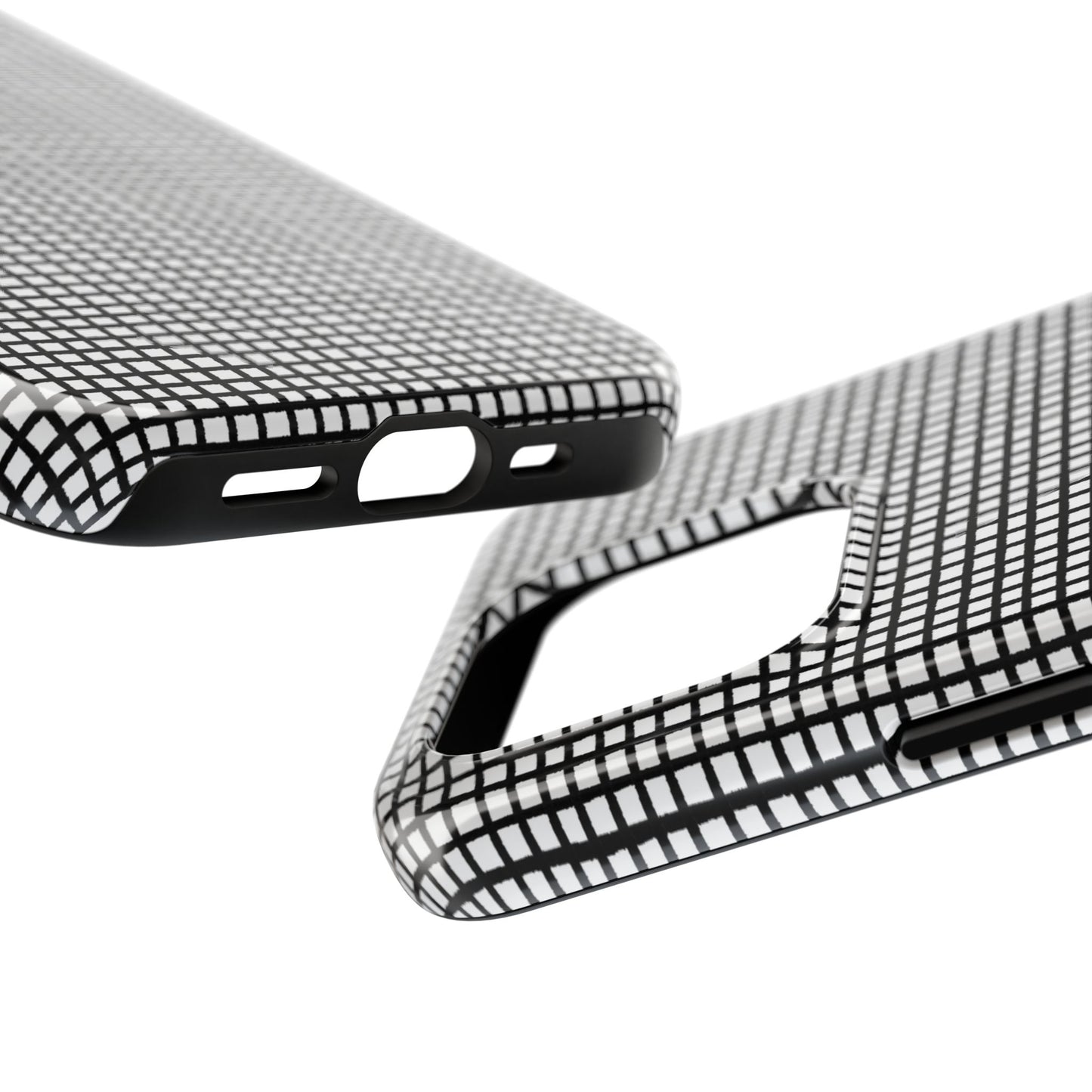 Gingham Black / White Phone Case