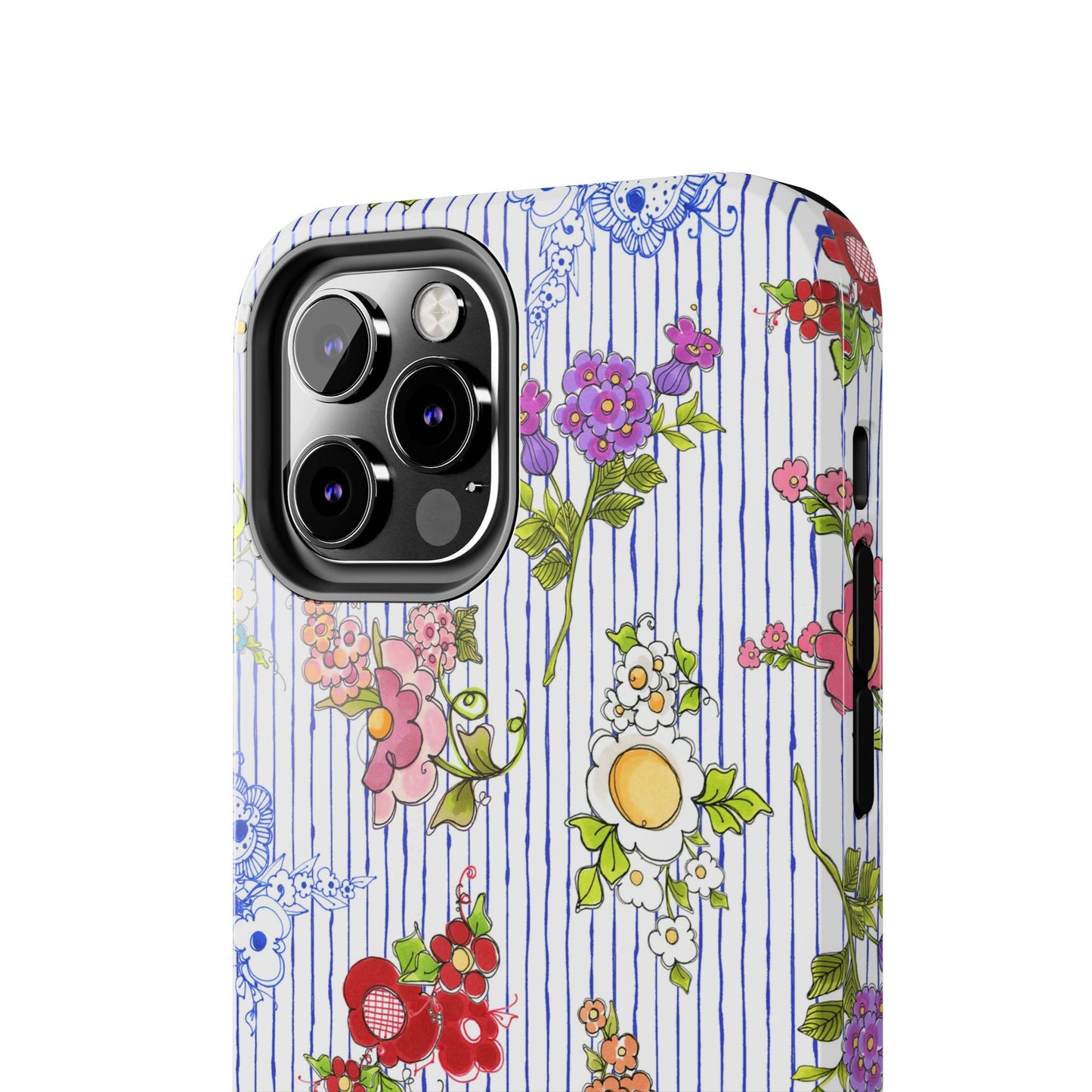 Mixed Bouquets Blue / White Phone Case