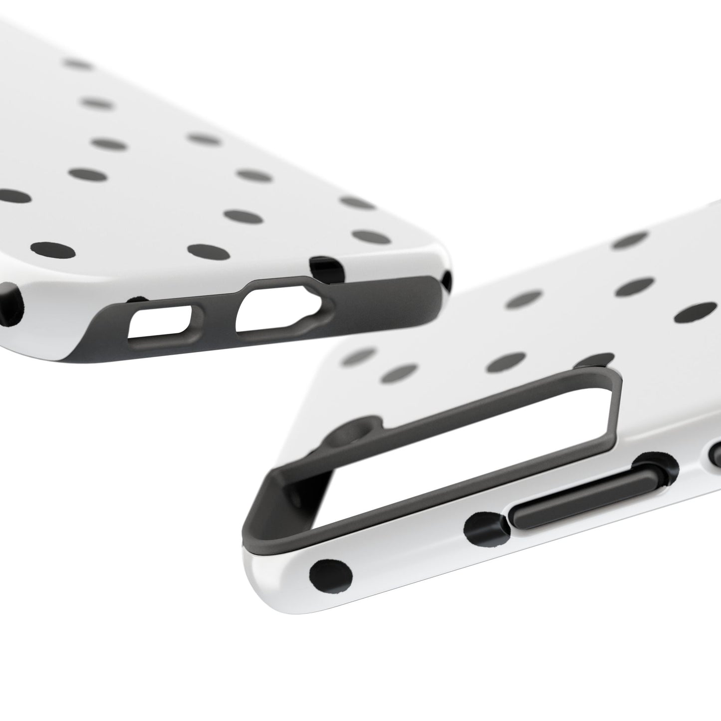 Space Dots White / Black Phone Case
