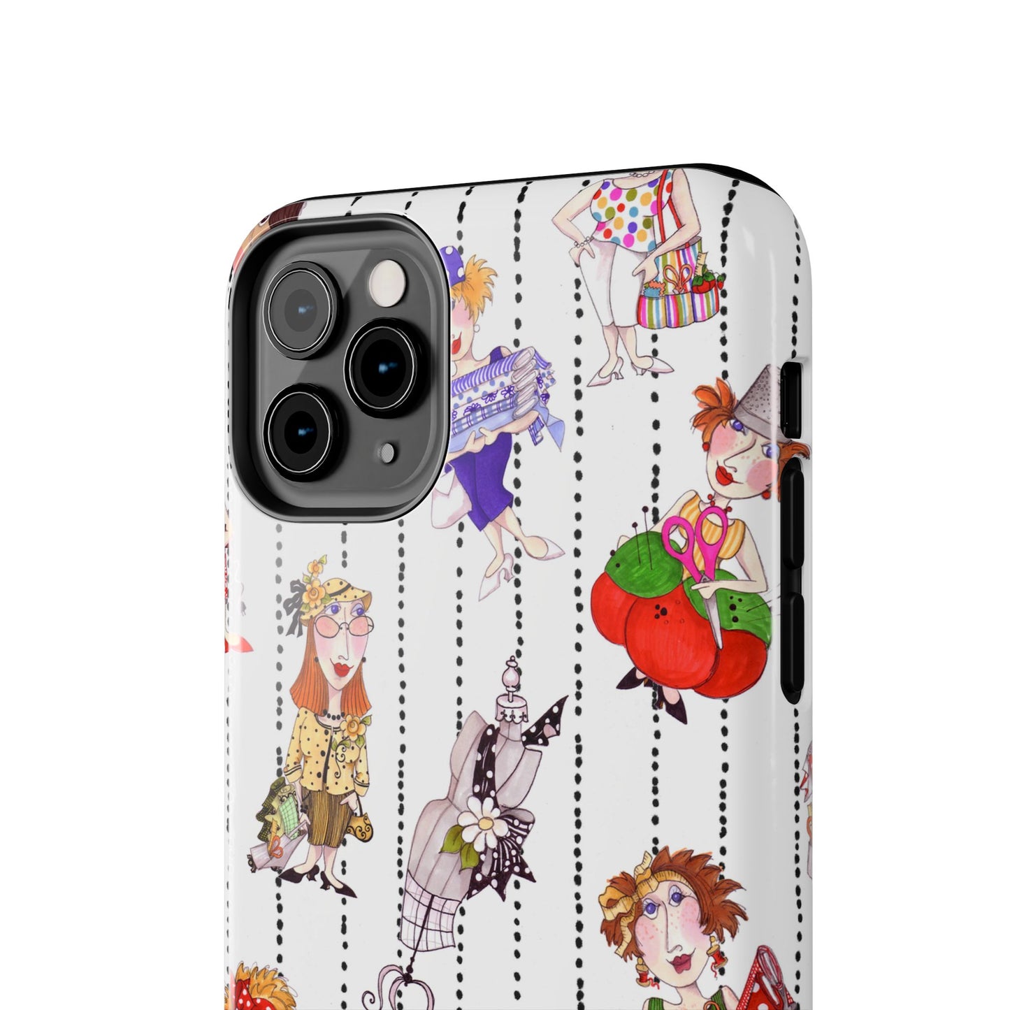 Sewphisticates White / Black Stripe Phone Case