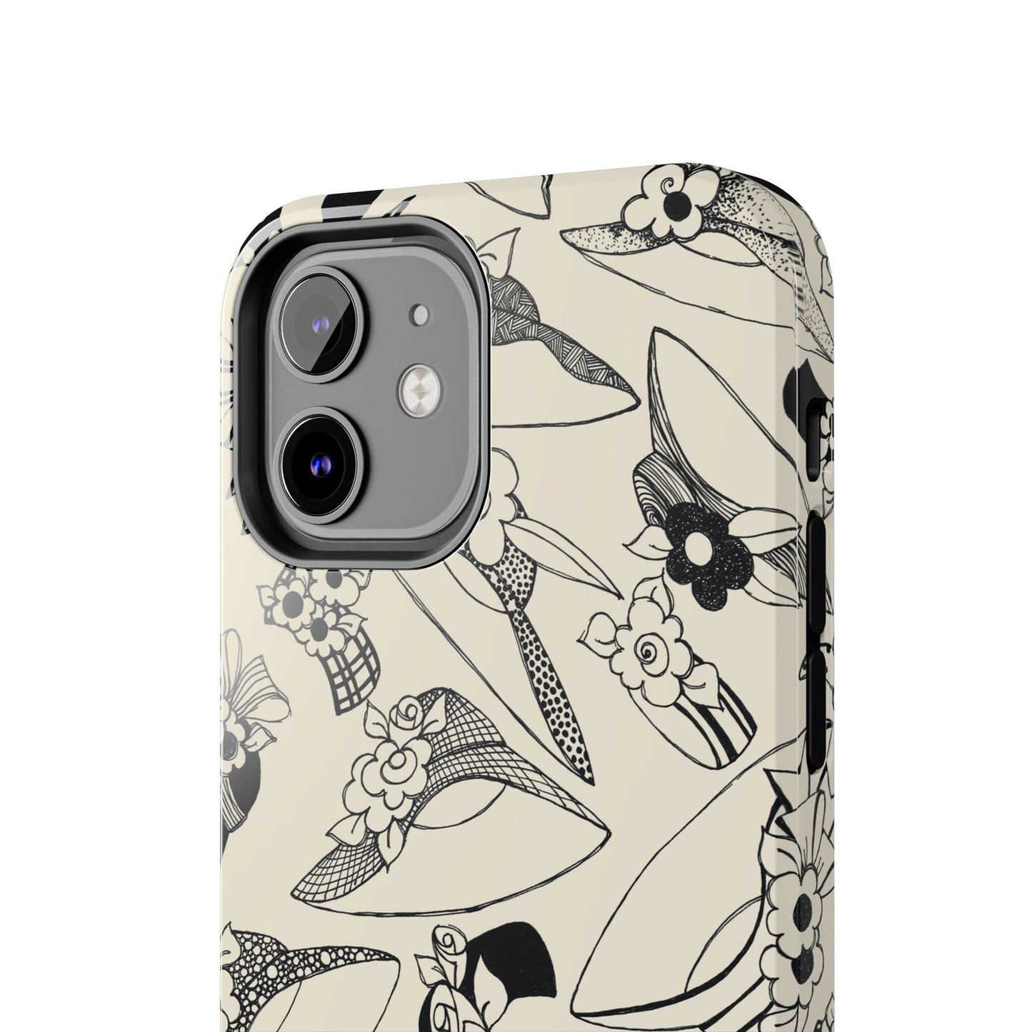 Millinery Ivory / Black Phone Case