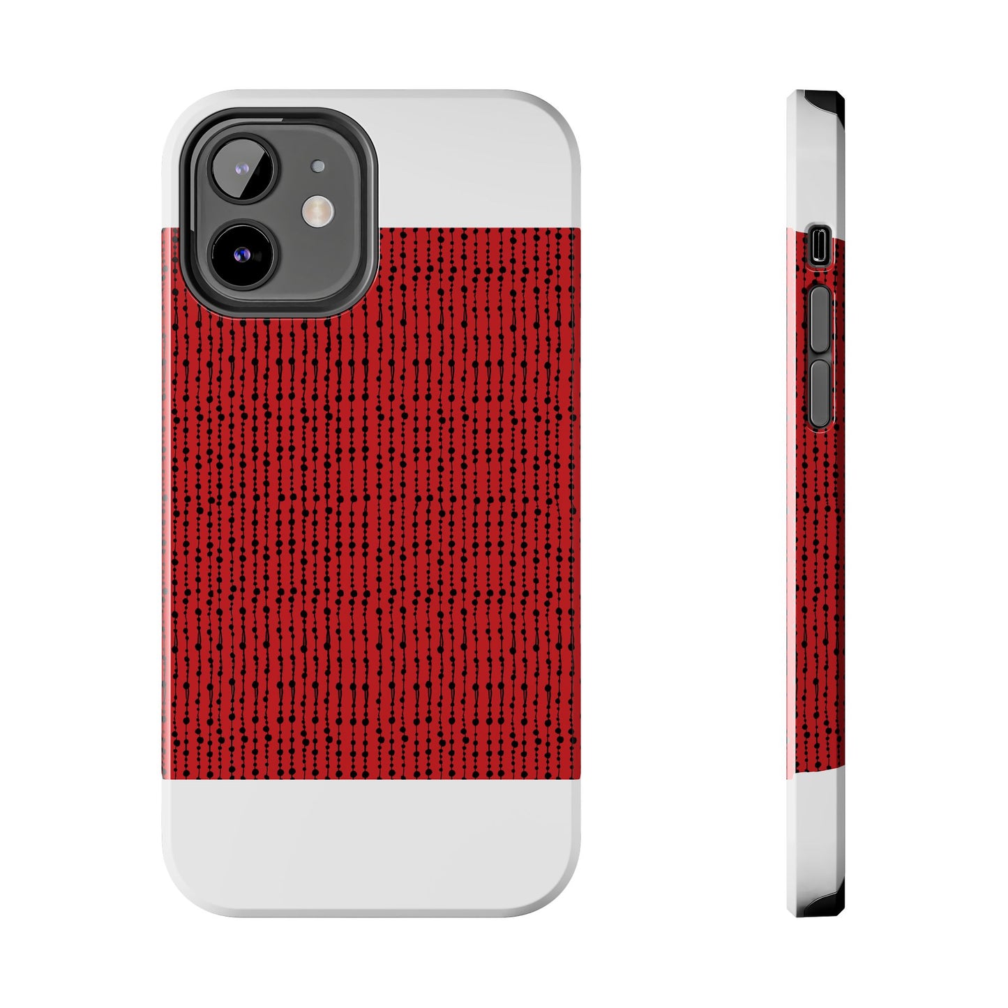 Beaded Curtain Red / Black Phone Case