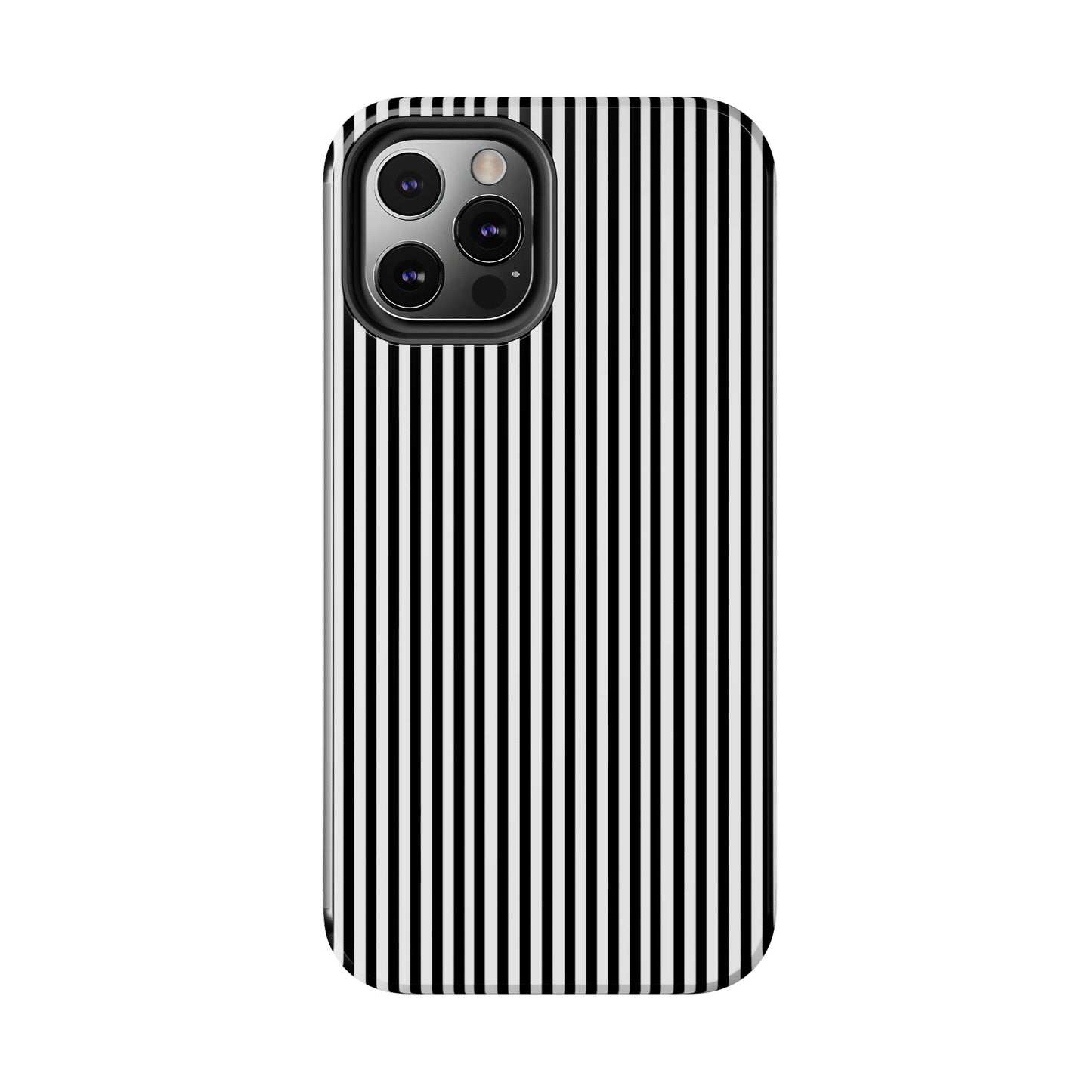 Stripe White / Black Phone Case