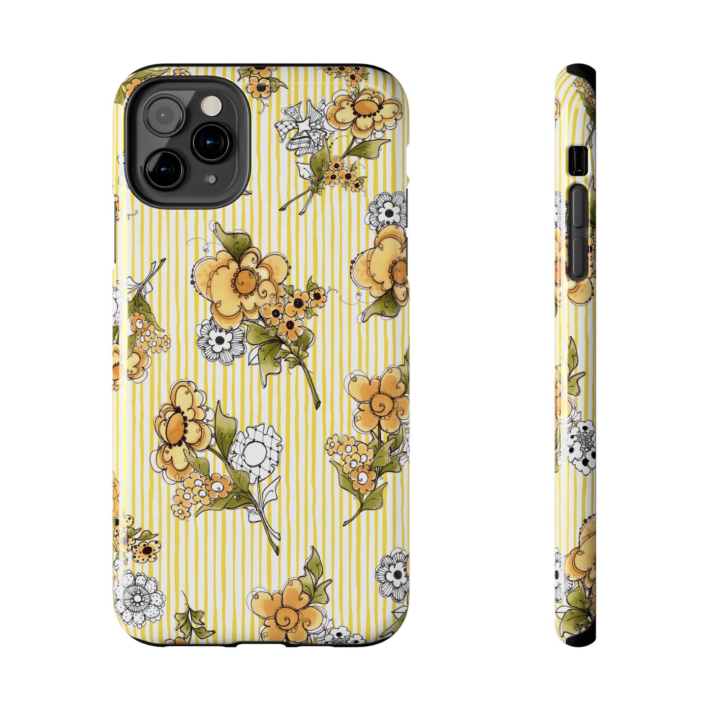 Bee Floral White / Yellow Phone Case