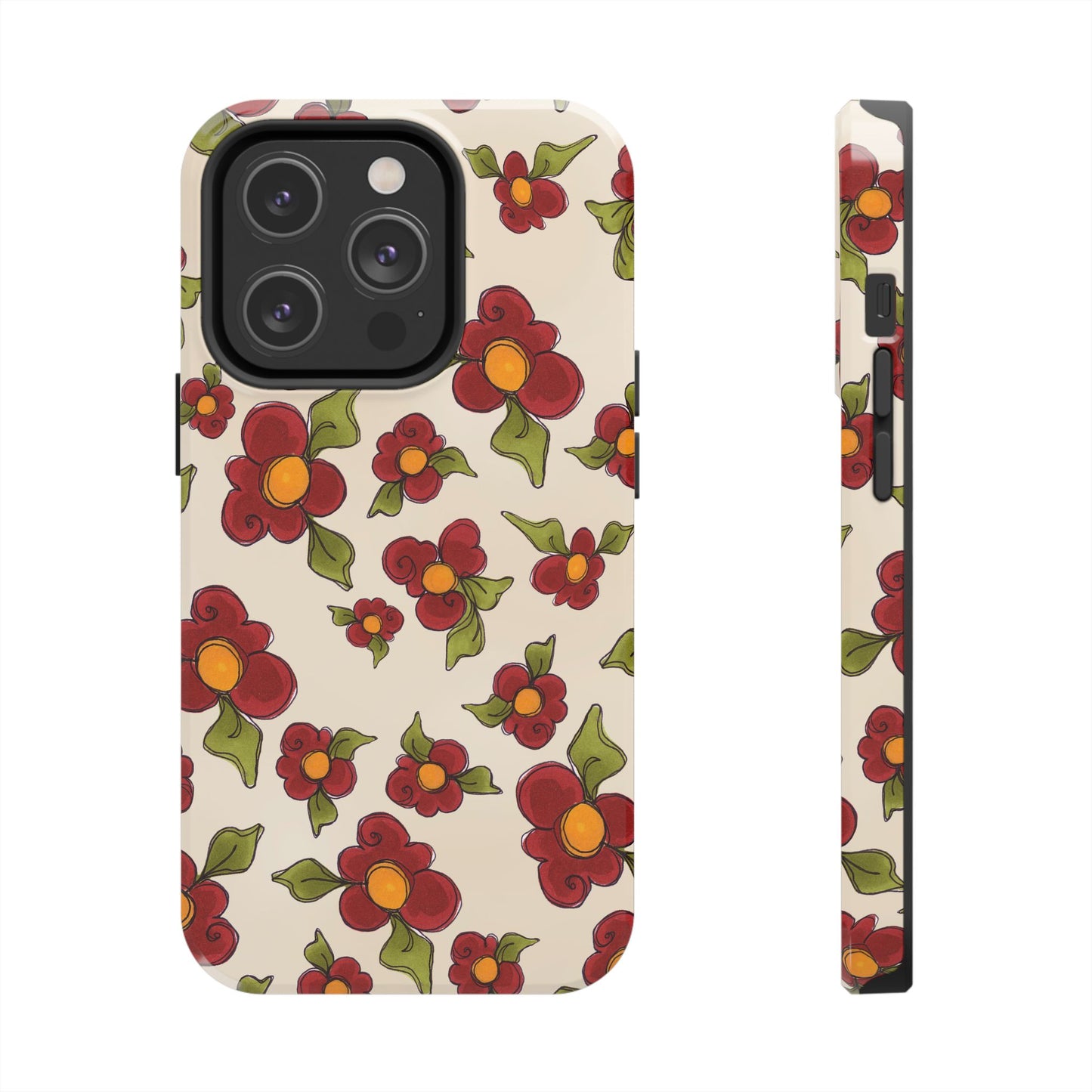 Chili Pepper Daisies Phone Case