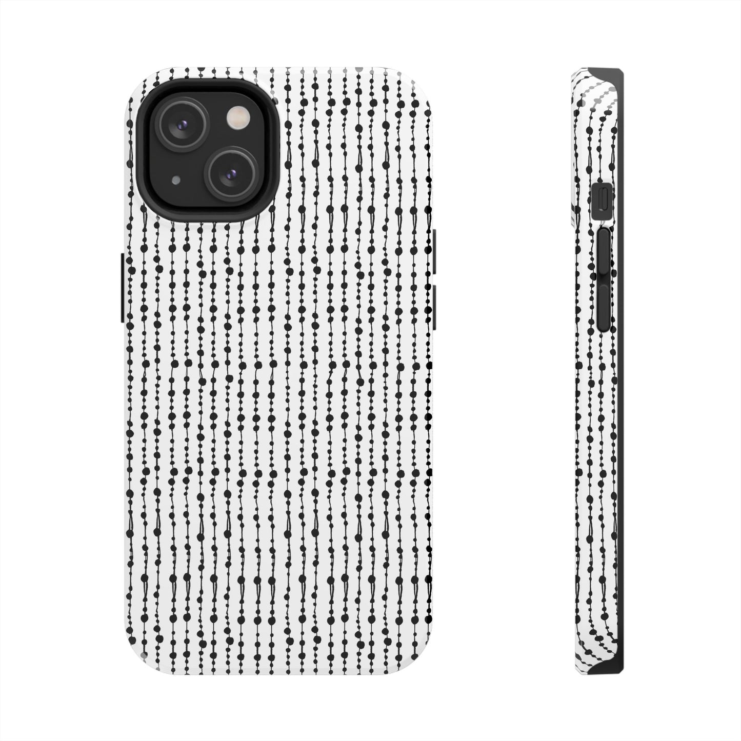 Beaded Curtain White / Black Phone Case