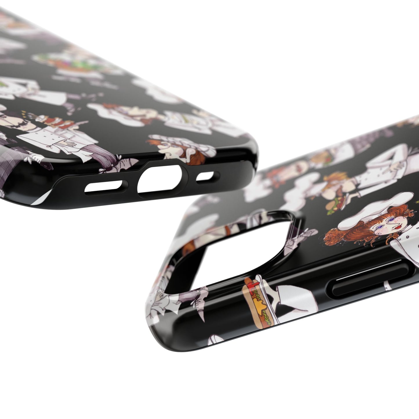 Tossed Chefs Black Phone Case