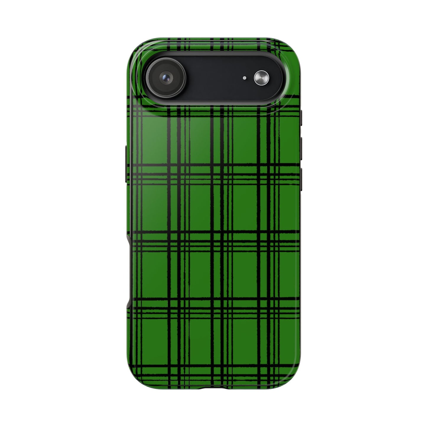 Glad Plaid Green / Black Phone Case