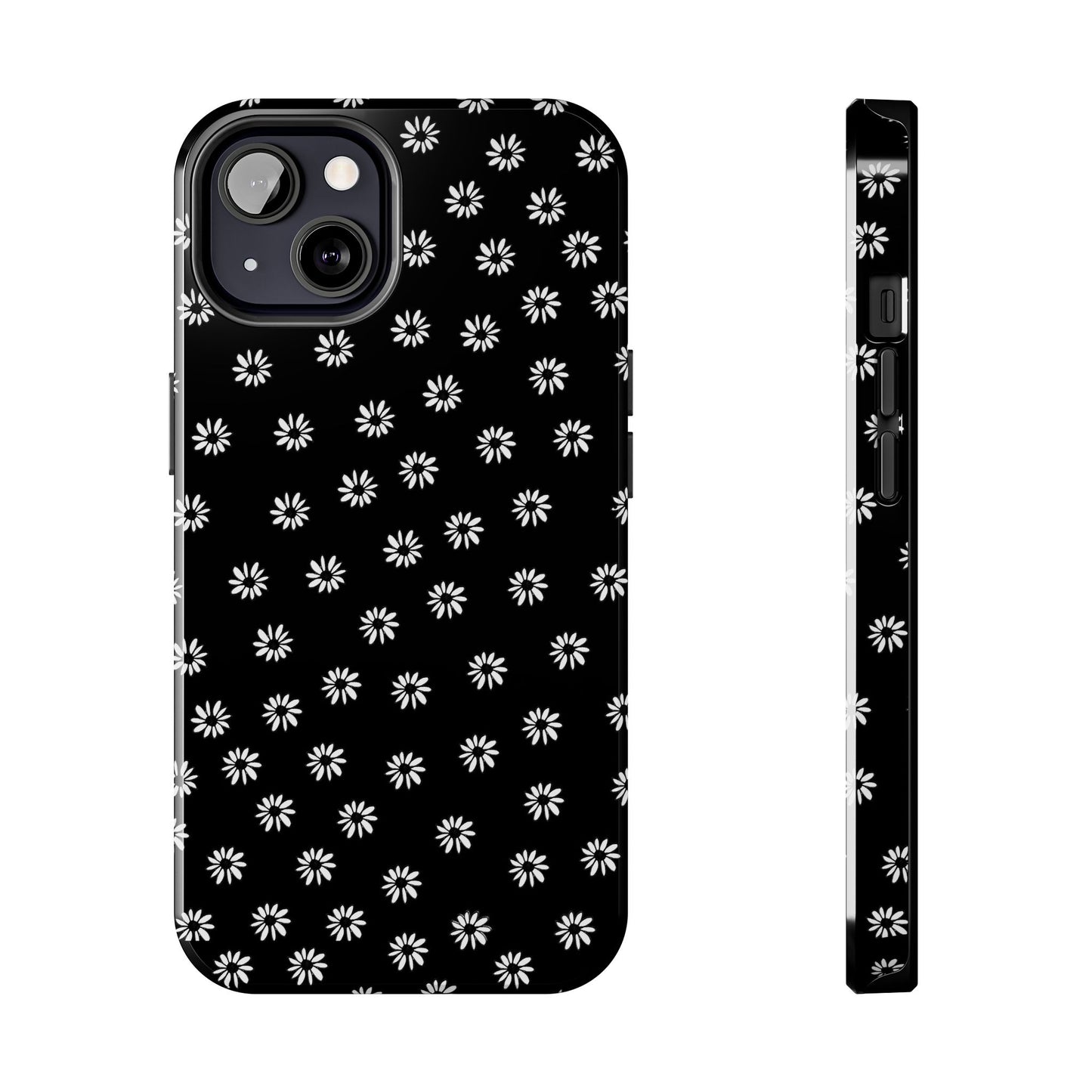 Daisy Dot Black / White Phone Case