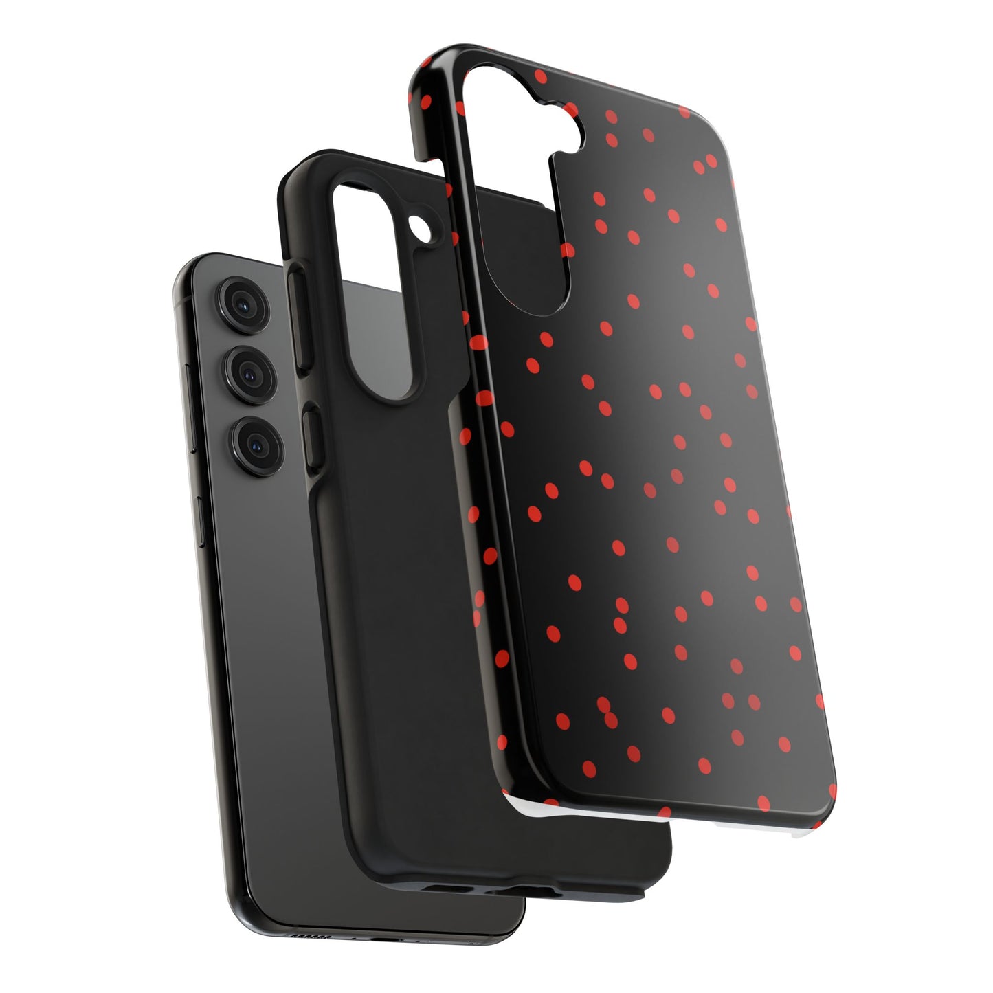 Space Dots Black / Red Phone Case
