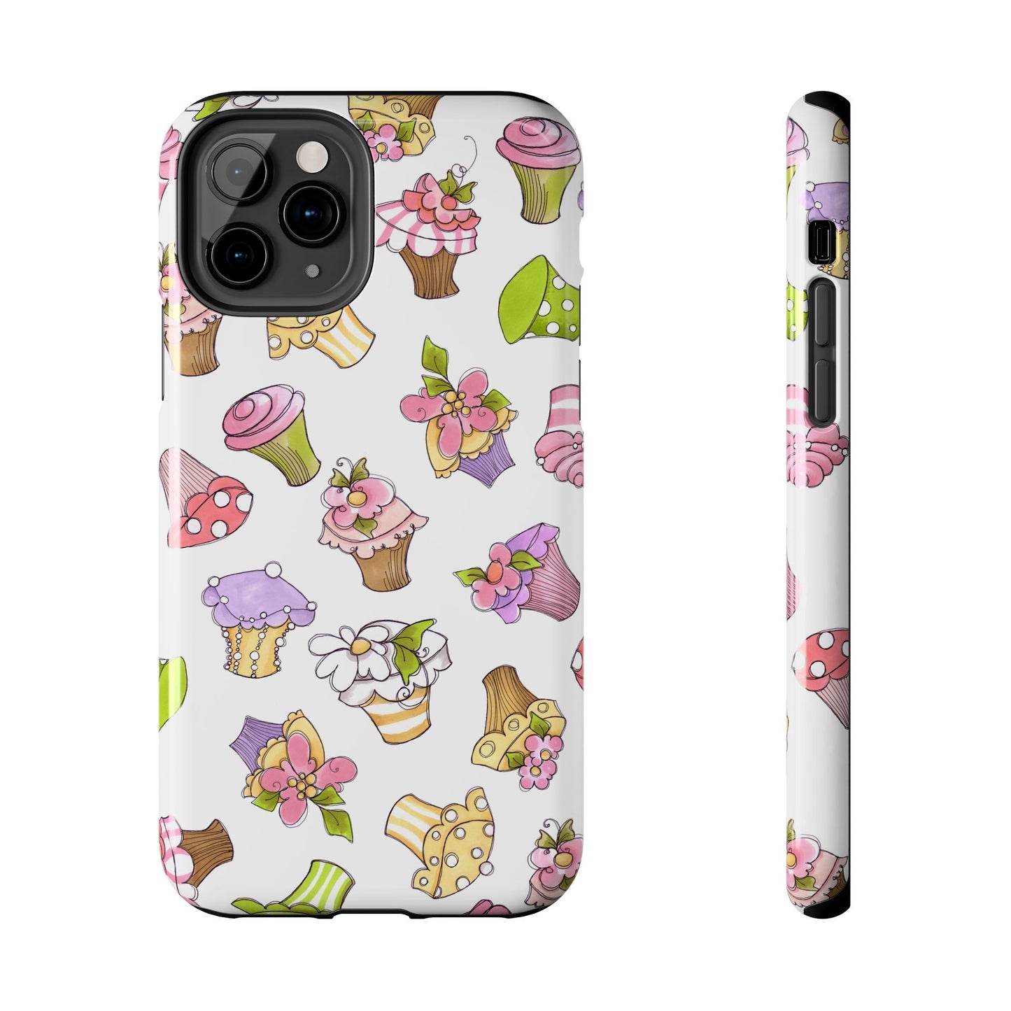 Cupcake Toss White Phone Case