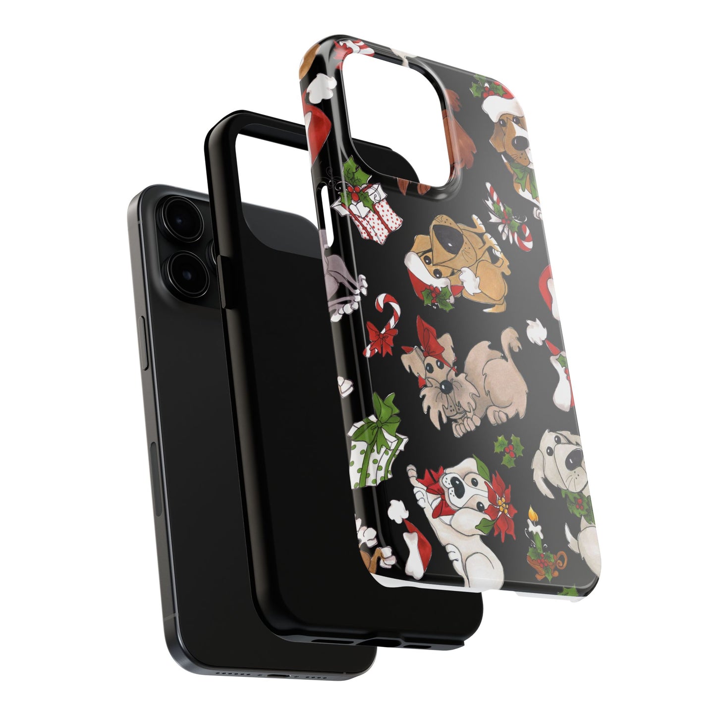 Doggie Toss Black Phone Case