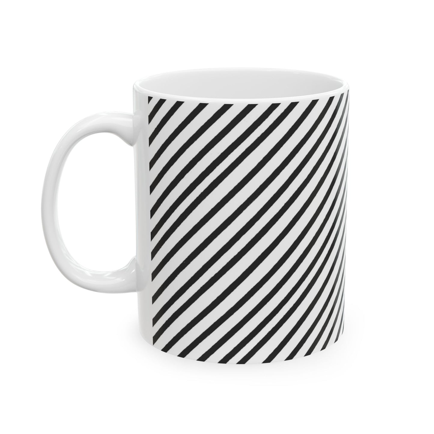 Bias Stripe White / Black Cup