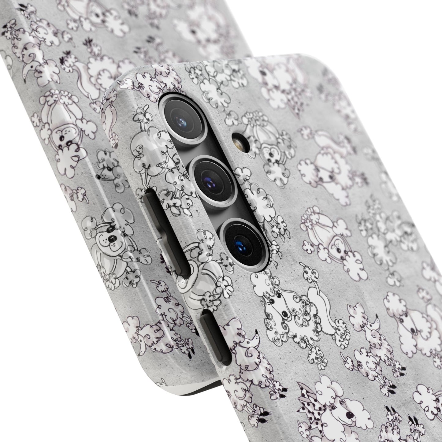 Paris Poodles Silver Phone Case