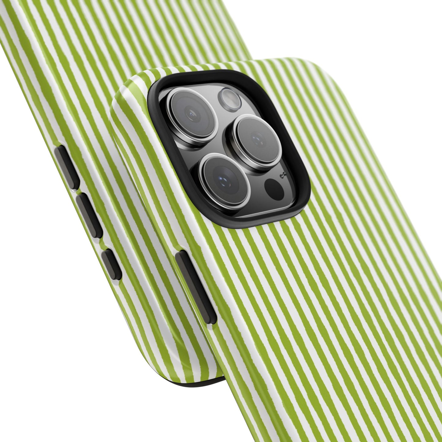 Lazy Stripe Green / White Phone Case