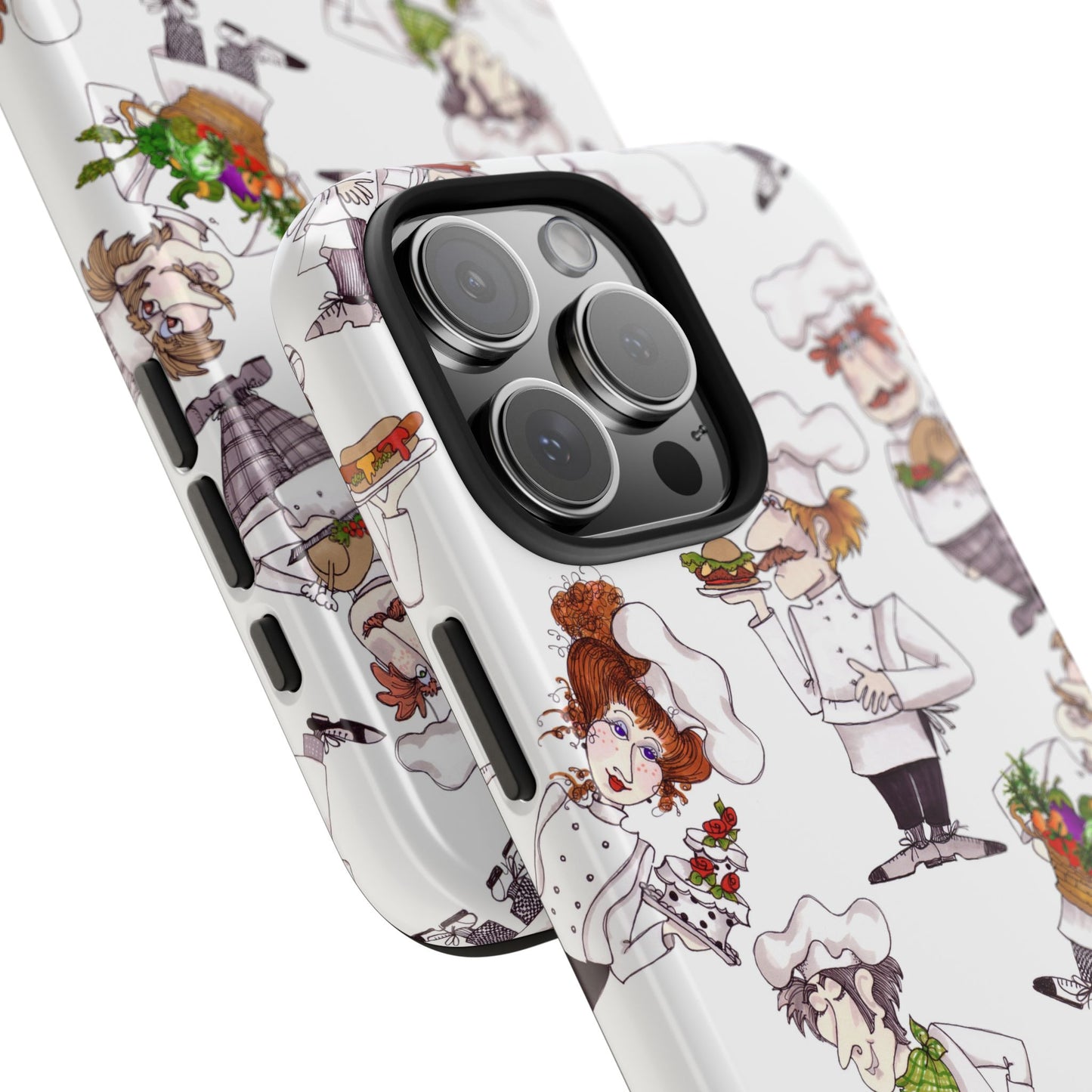 Tossed Chefs White Phone Case
