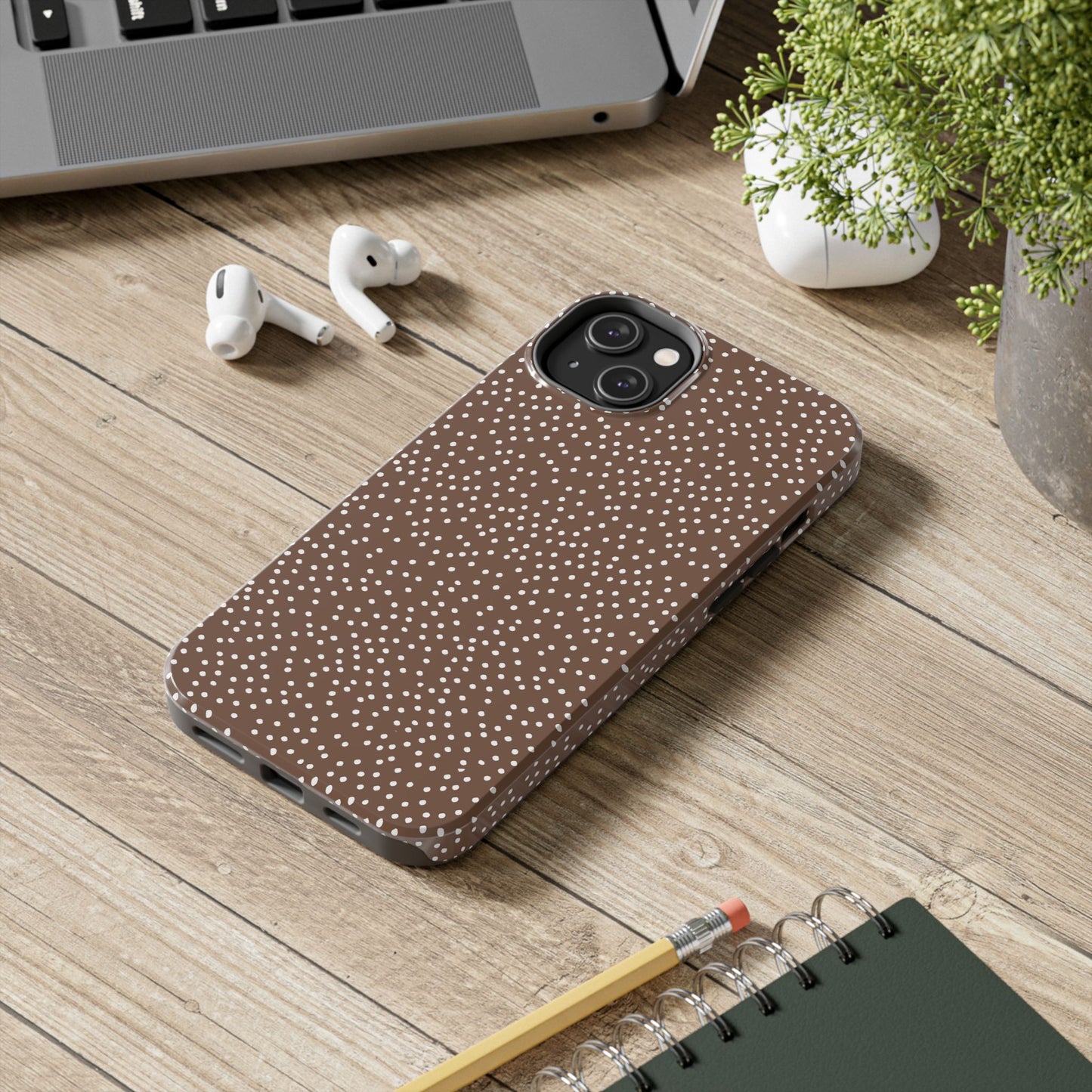 Dottible Chocolate / White Phone Case