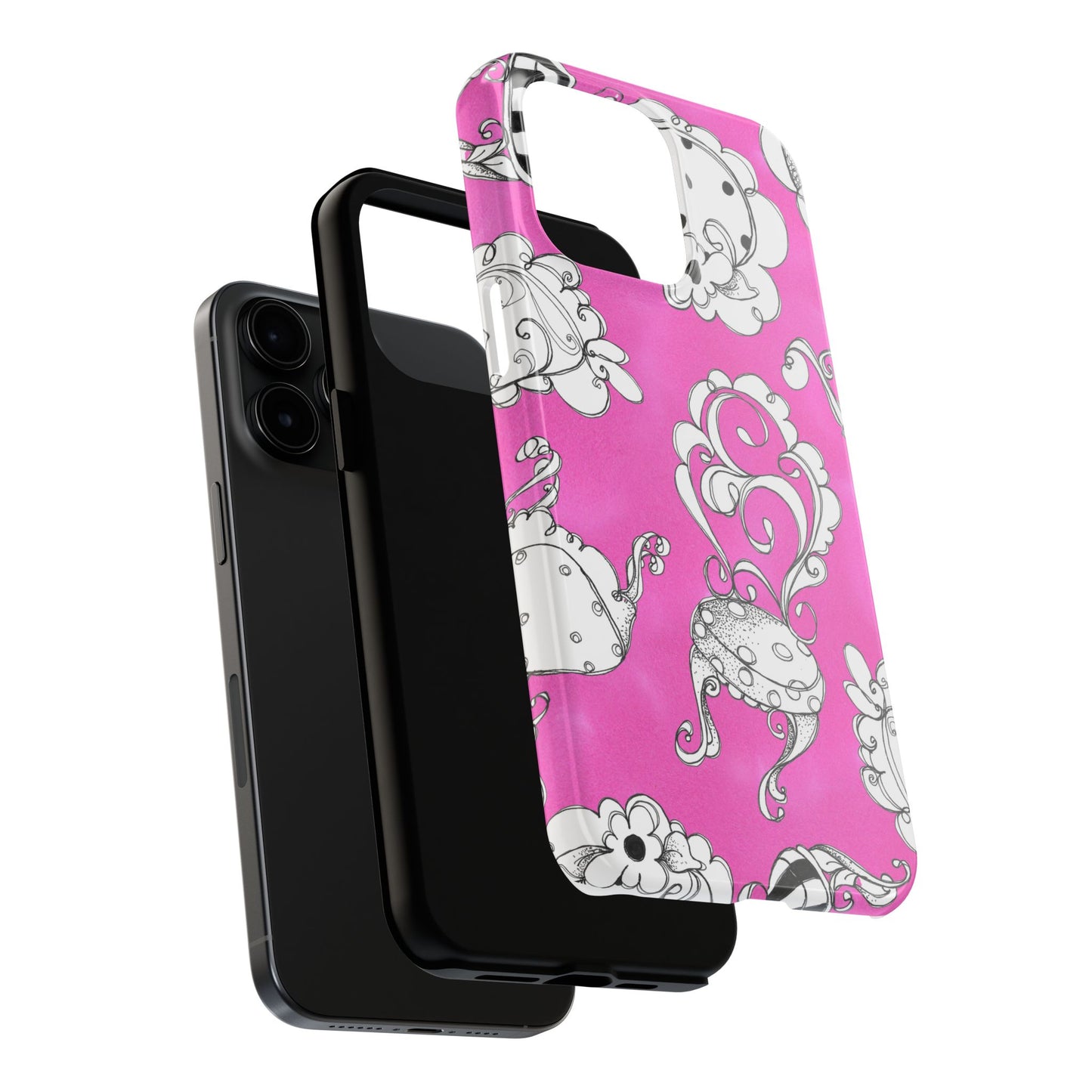 Bistro Chairs Pink Phone Case