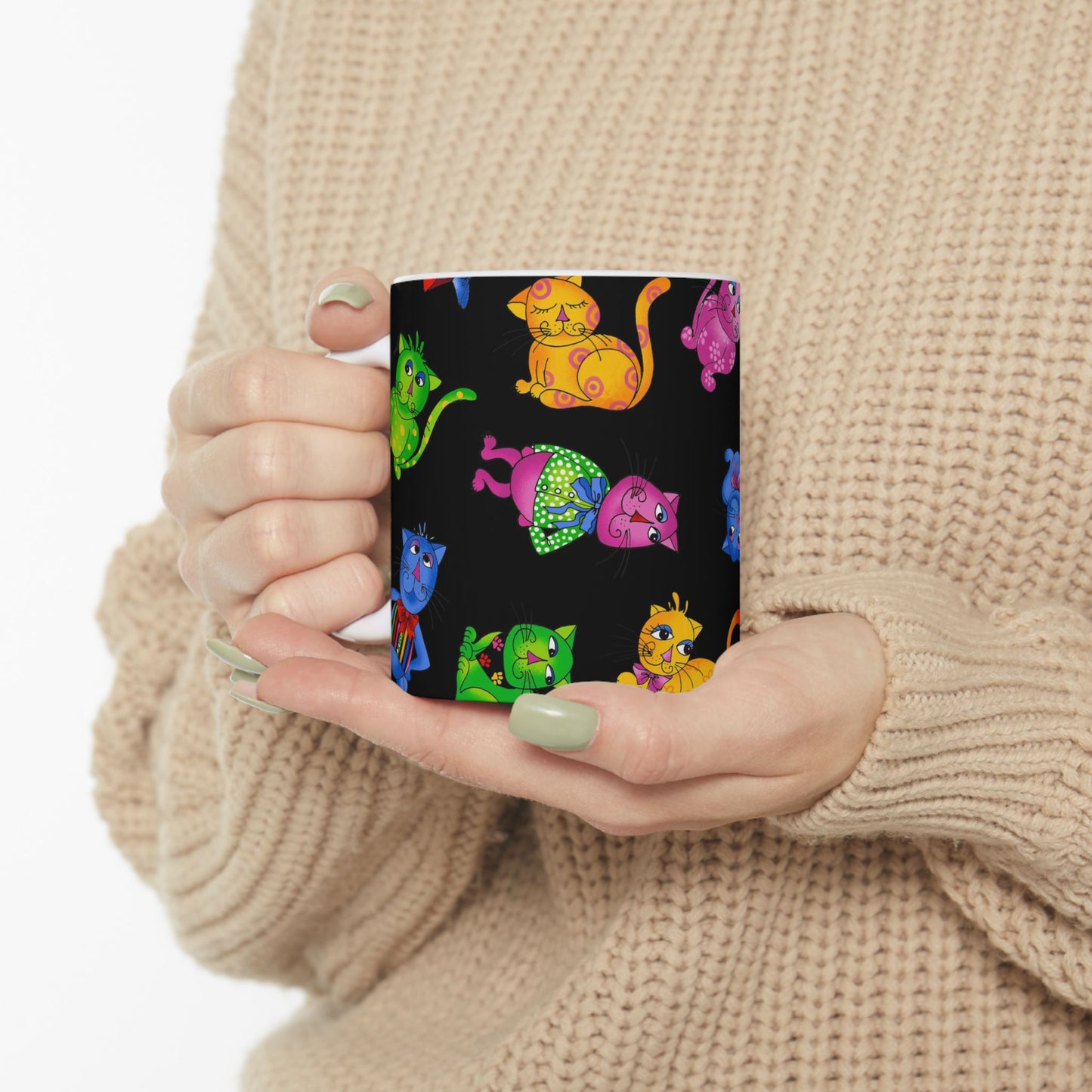 Tossed Cool Cats Black Cup