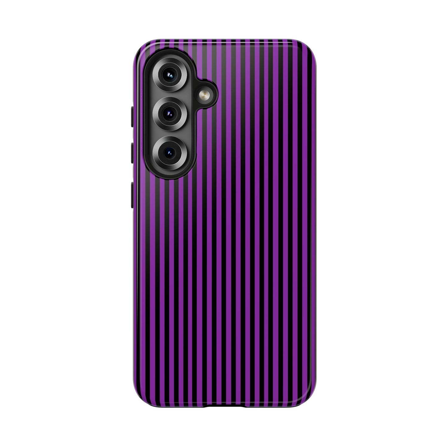 Stripe Purple / Black Phone Case