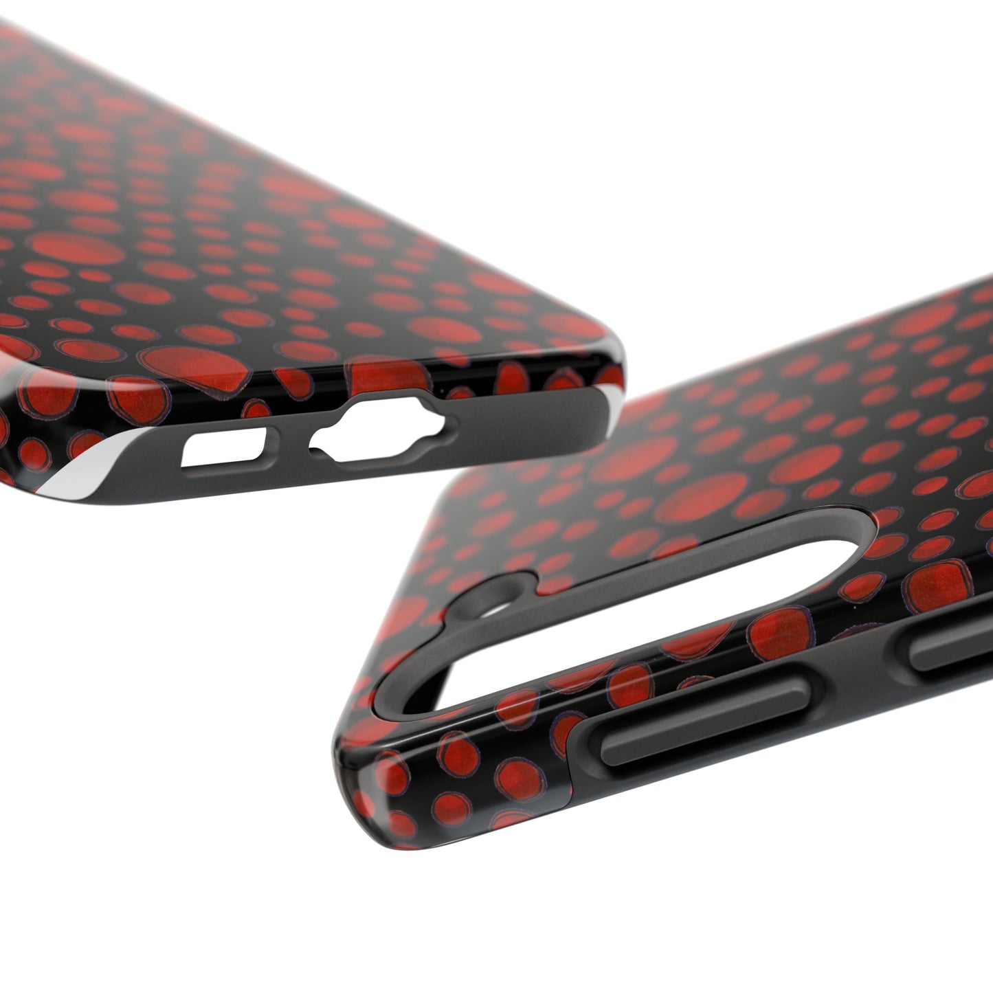 Dot Assortment Black / Red Phone Case
