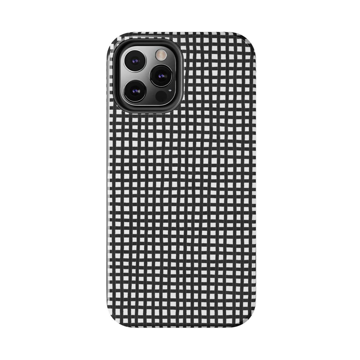 Chipper Check Black / White Phone Case