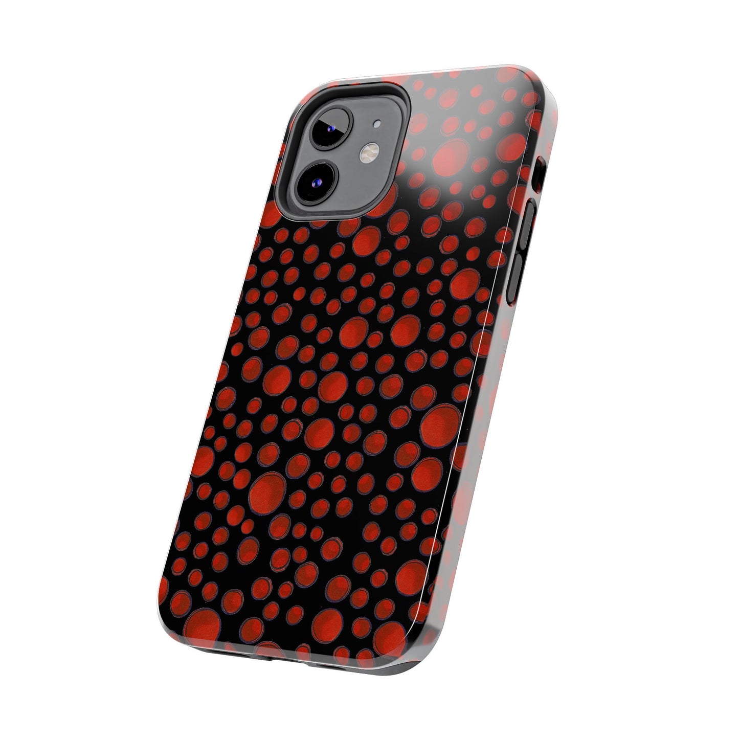 Dot Assortment Black / Red Phone Case