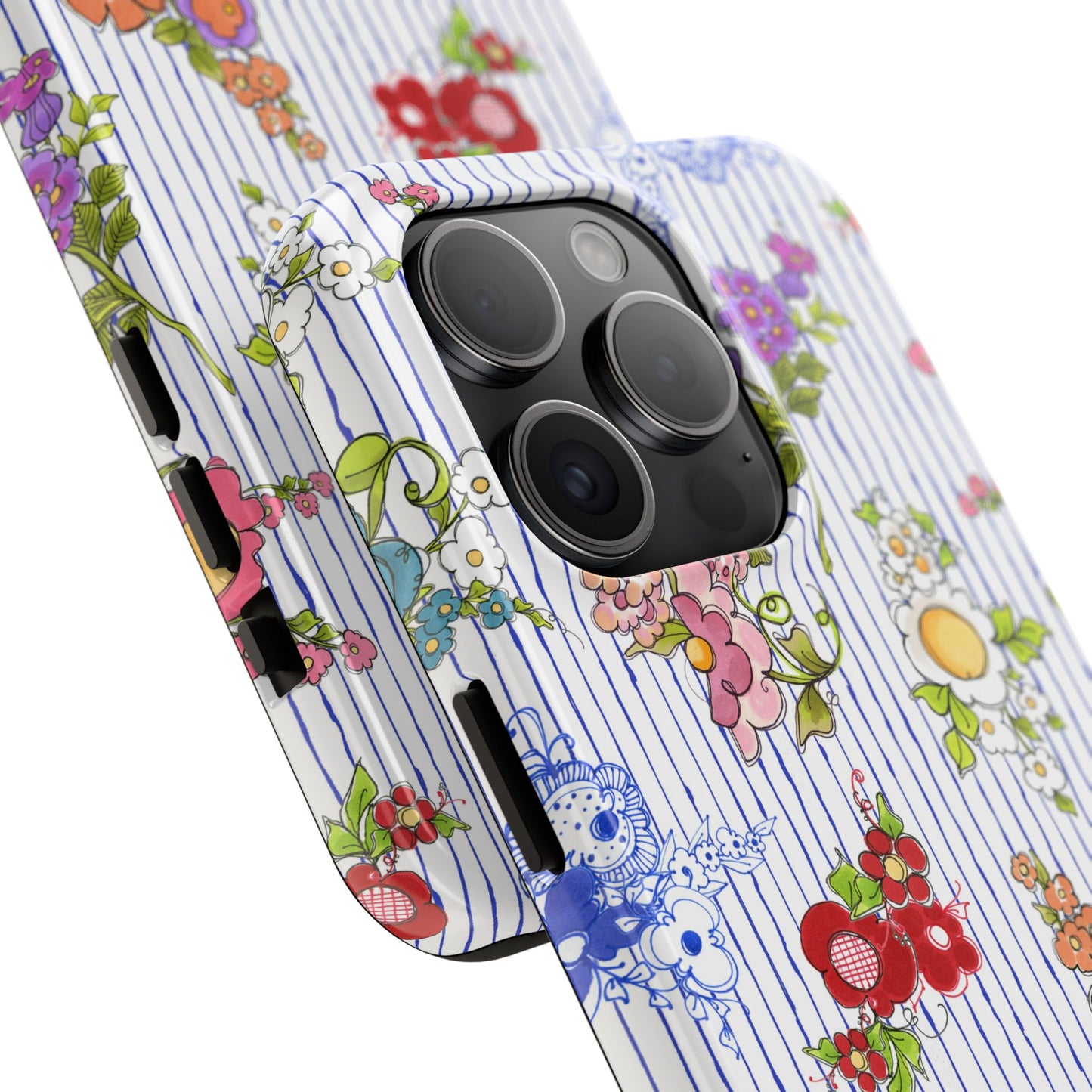 Mixed Bouquets Blue / White Phone Case