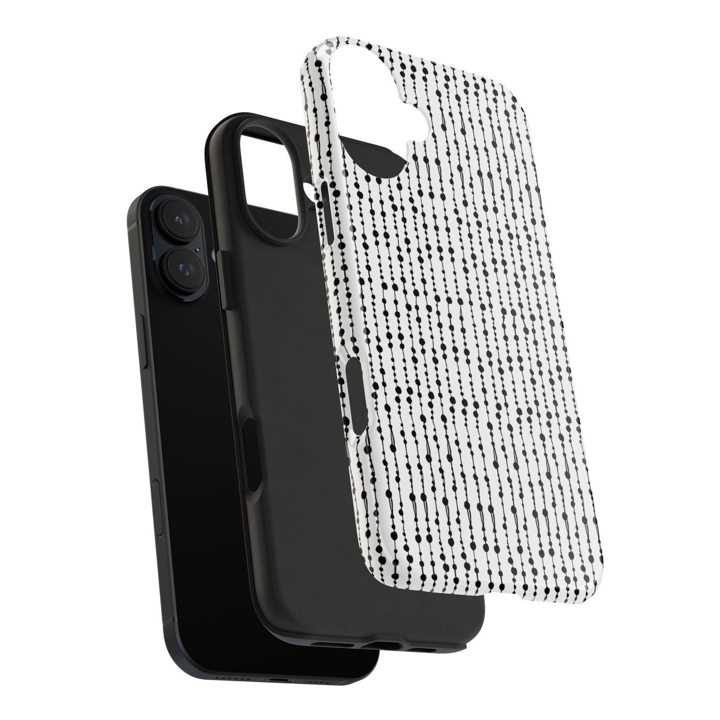 Beaded Curtain White / Black Phone Case