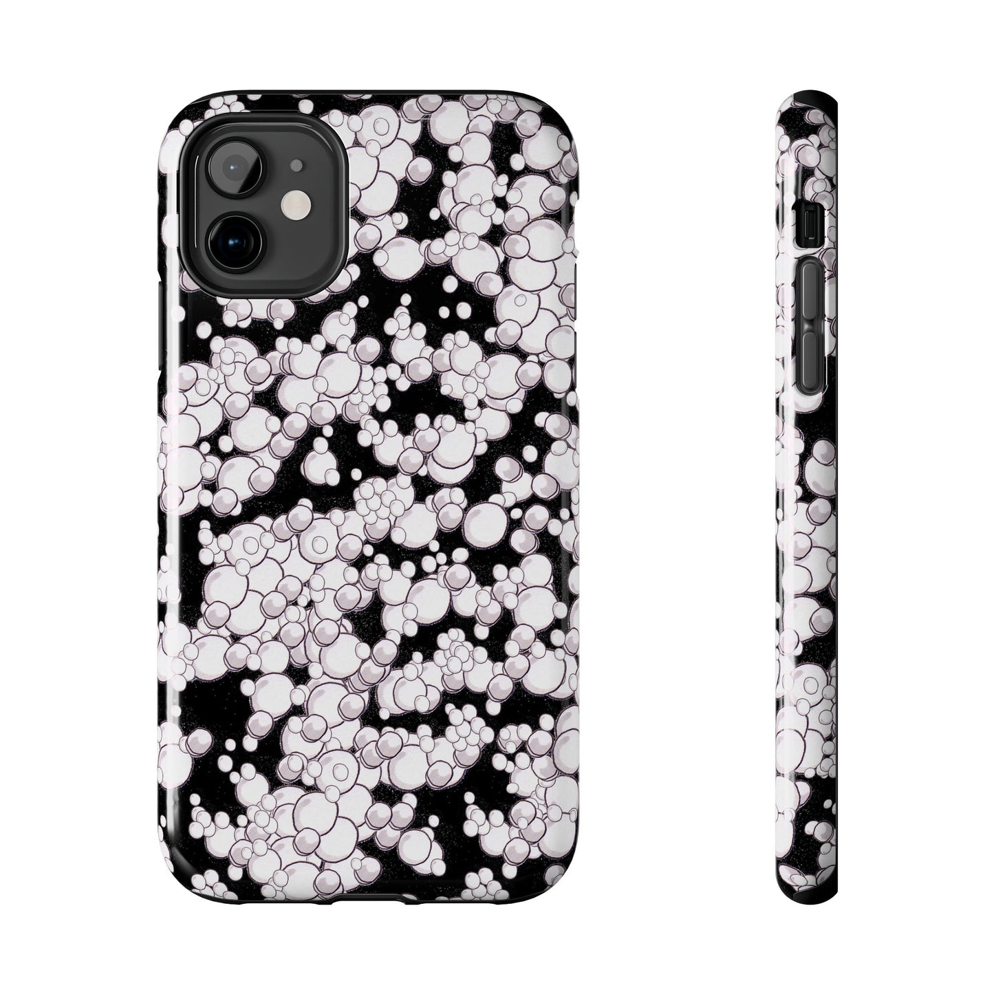Bubble Dots Black Phone Case