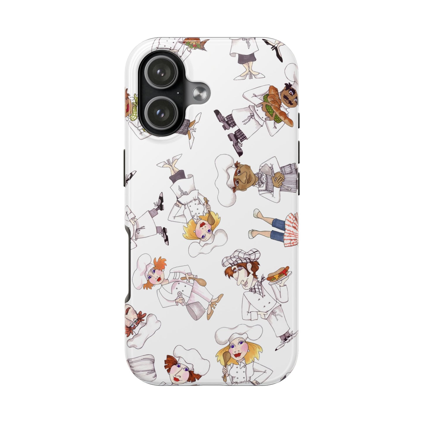 Tossed Chefs White Phone Case
