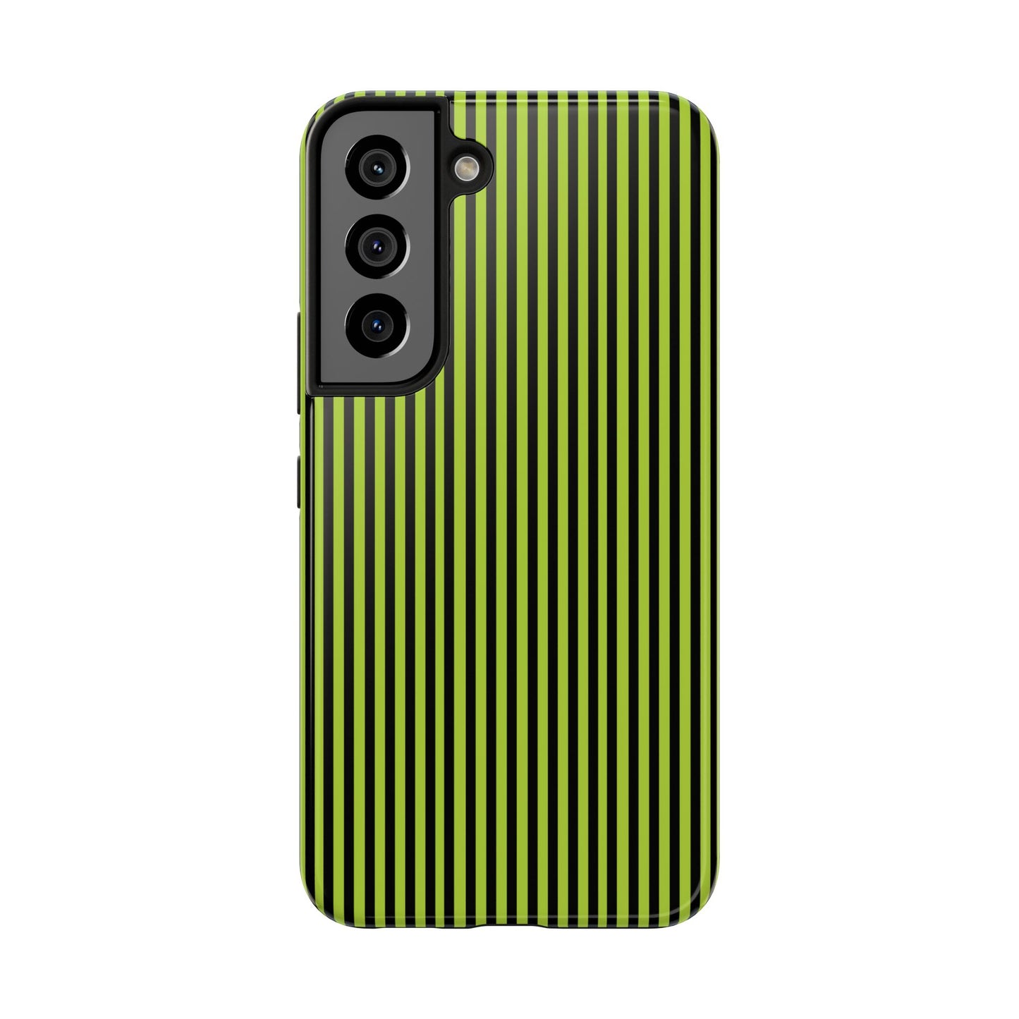 Stripe Green / Black Phone Case