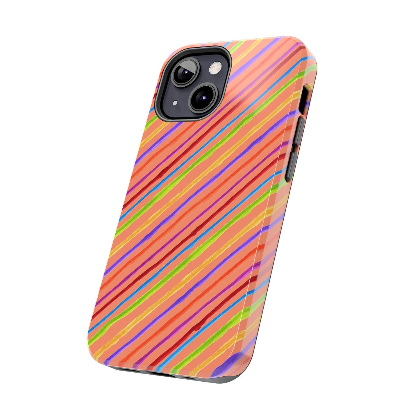 Calico Stripe Orange Phone Case