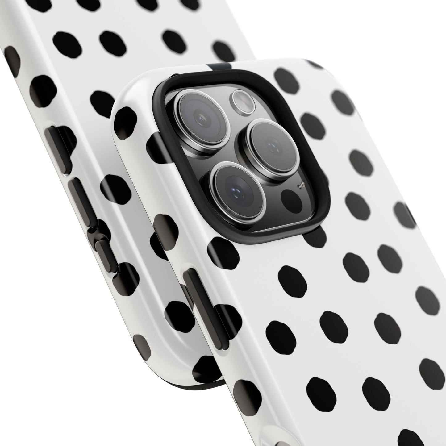Jumbo Dots White / Black Phone Case