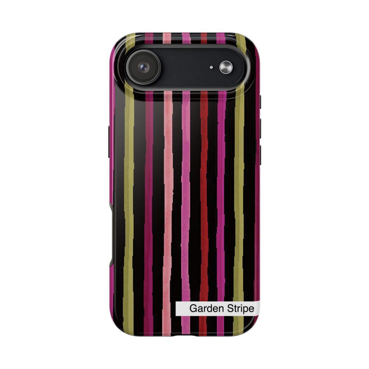 Garden Stripe Black Phone Case