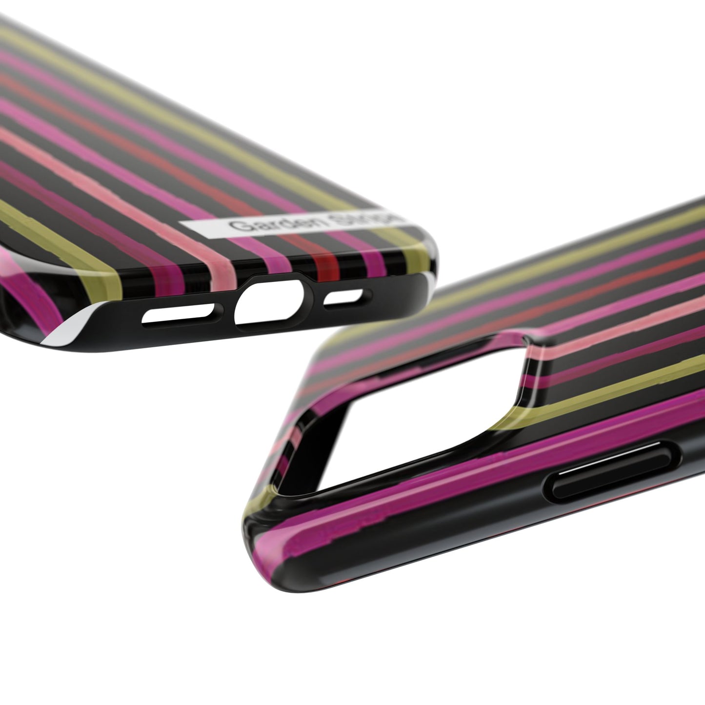 Garden Stripe Black Phone Case