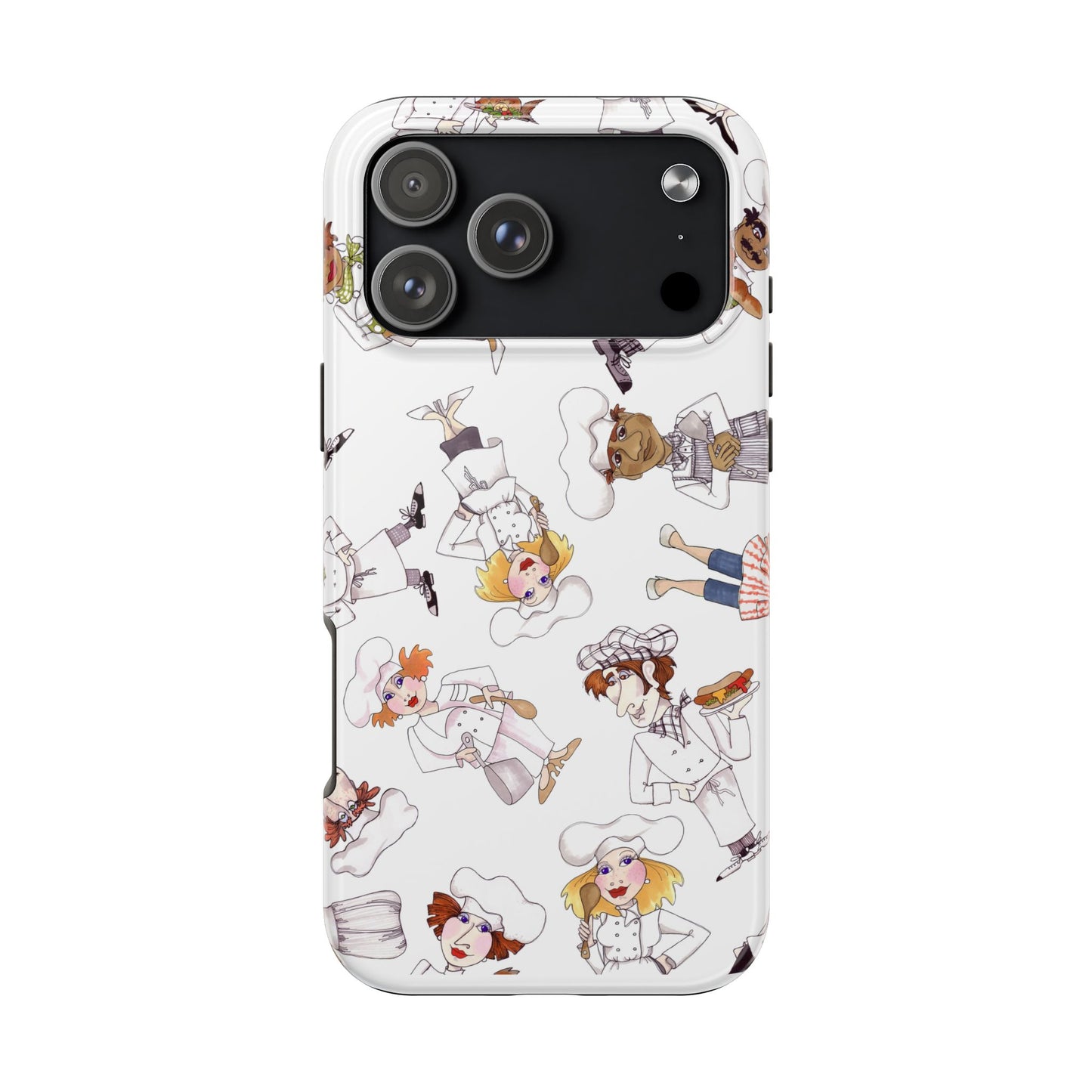 Tossed Chefs White Phone Case