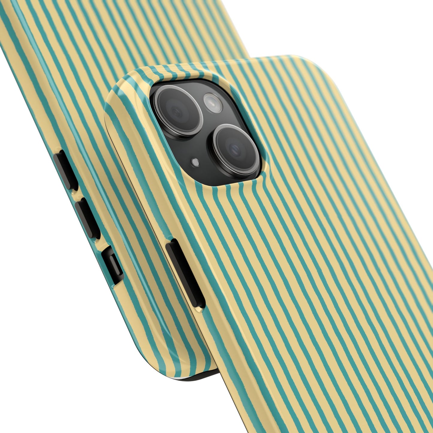 Stripe Yellow / Turquoise Phone Case