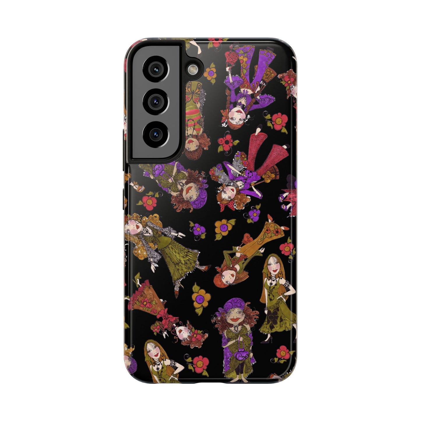 Tossed Gypsies Black Phone Case