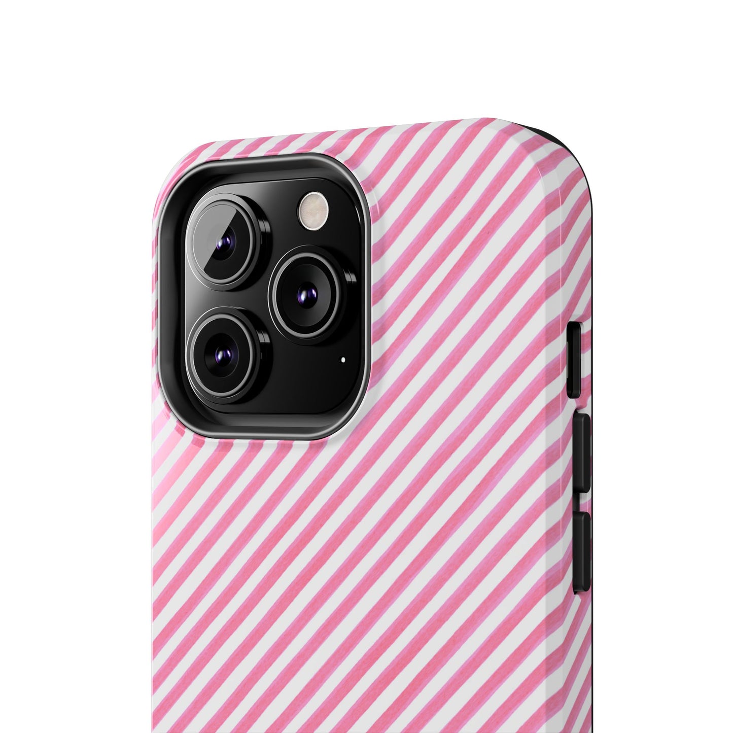 Bias Stripe Pink / White Phone Case