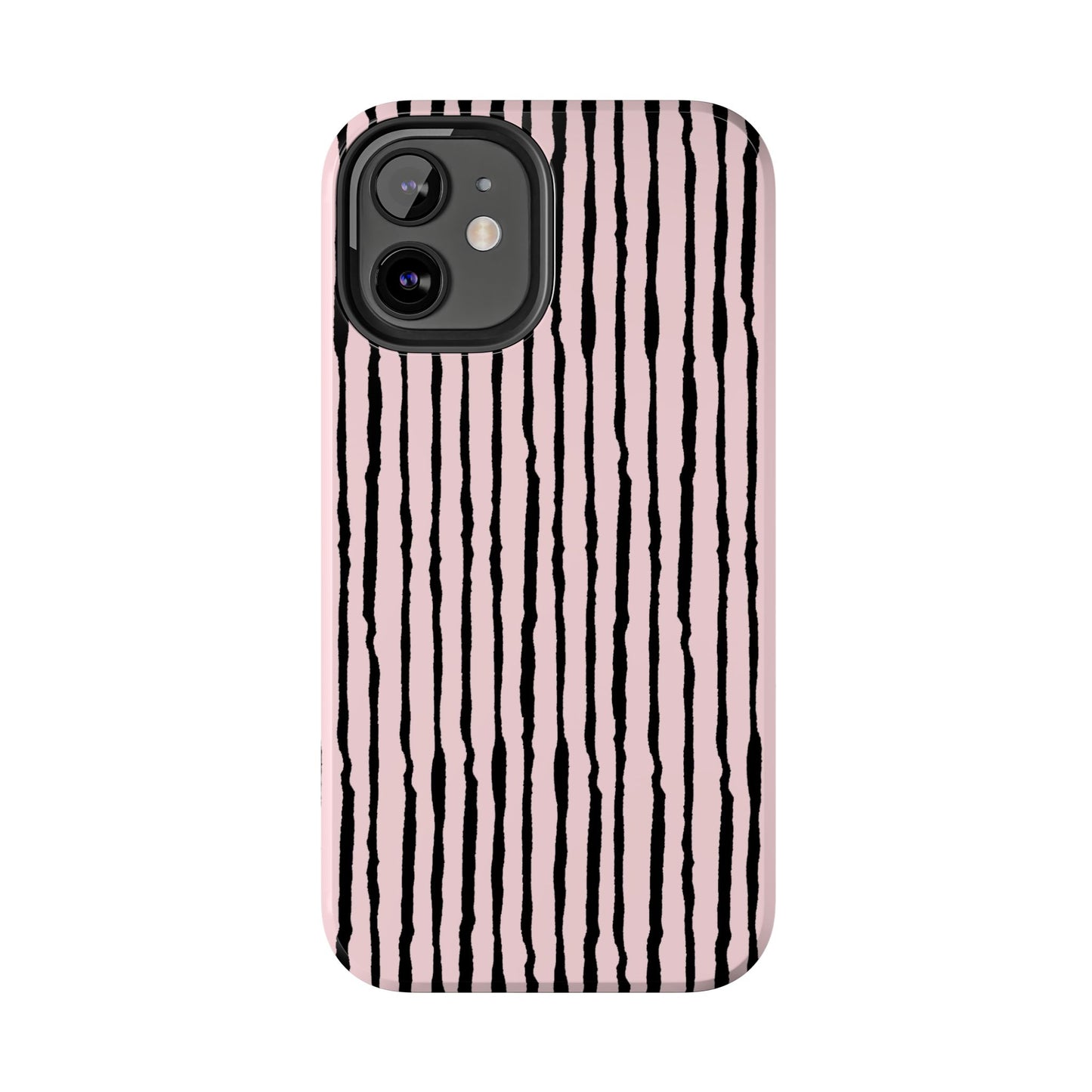 Sorta Stripe Light Pink / Black Phone Case