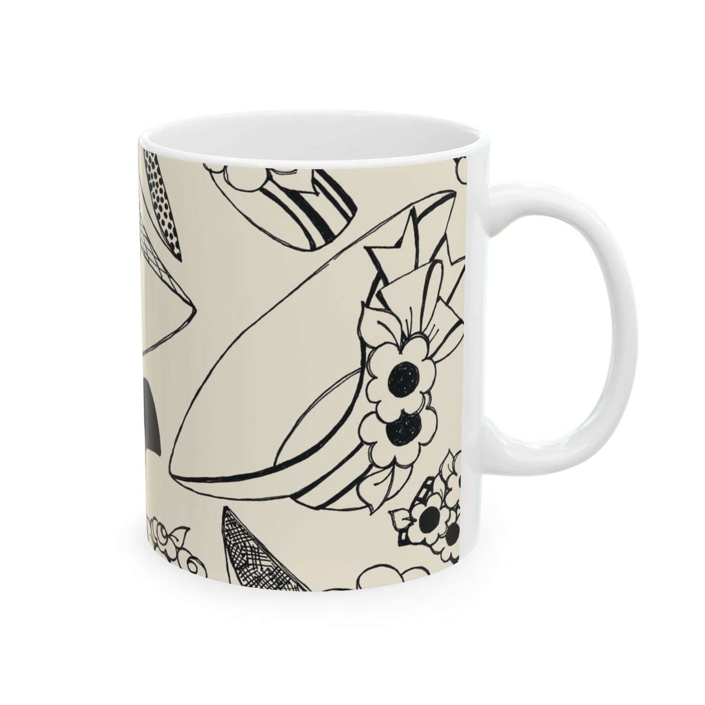 Millinery Ivory / Black Cup