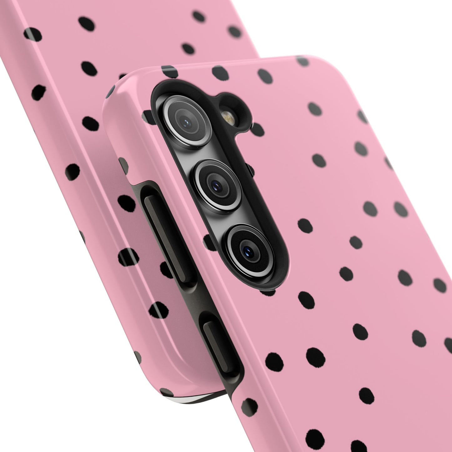 Dinky Dots Pink / Black Phone Case